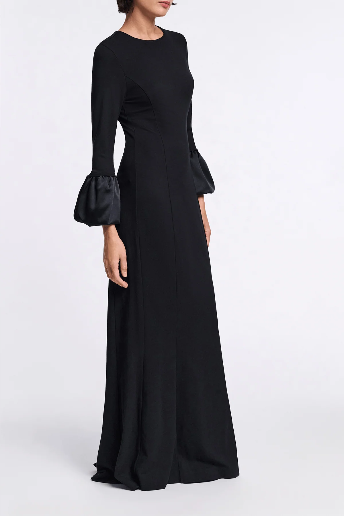 Cloudy Allure Dress in Pure Black - Image 3