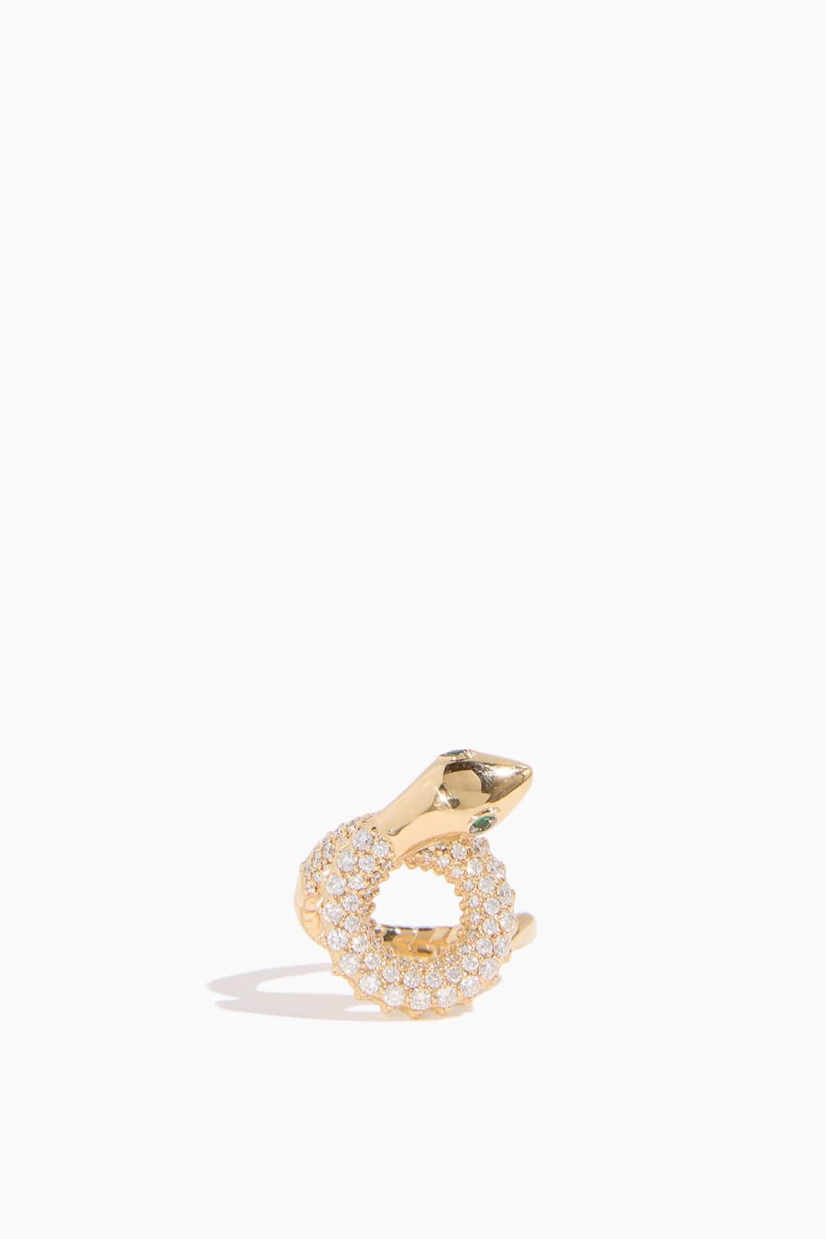 Coiled Serpent Ring in 18k Yellow Gold