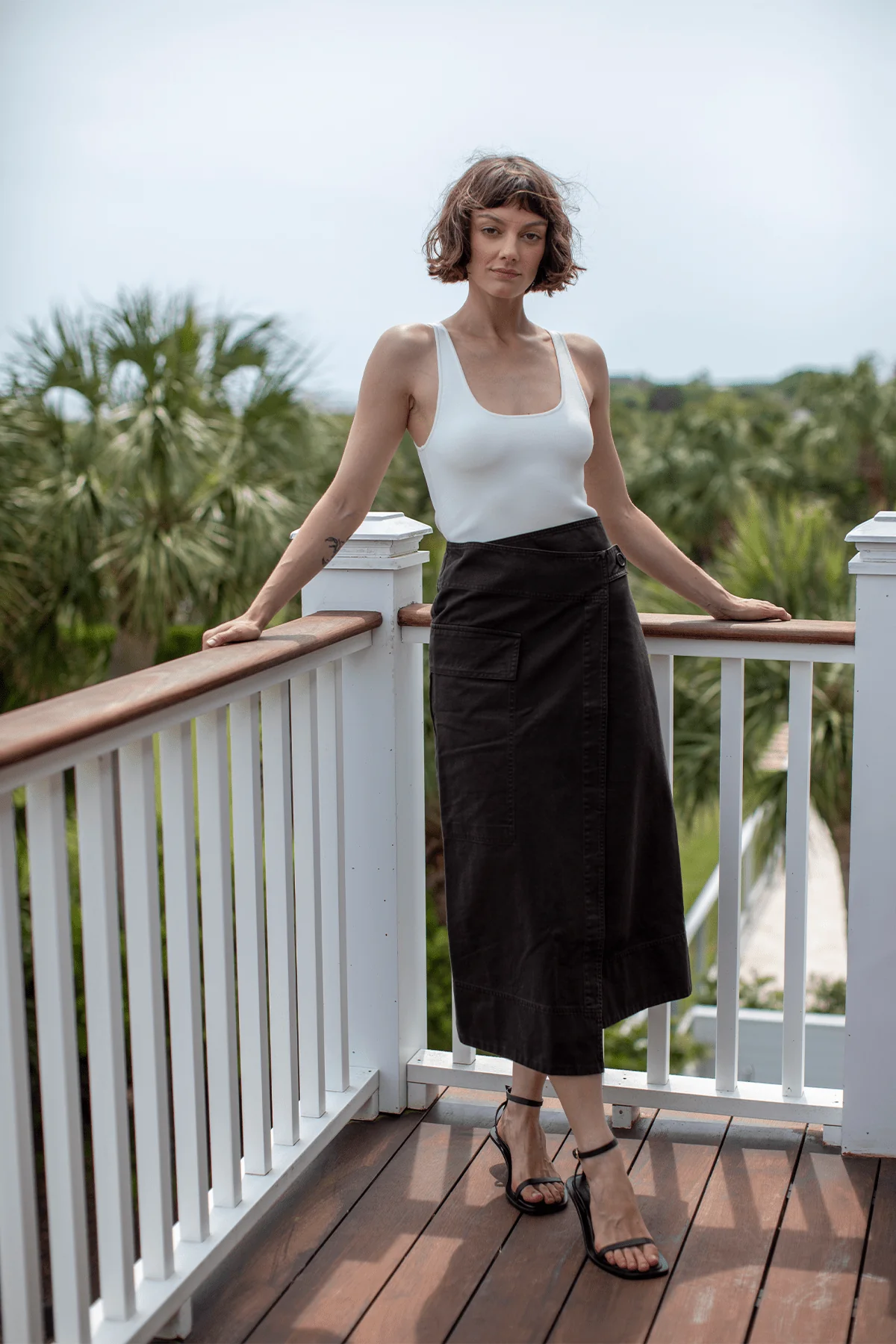 Compact Knit Tank in White - Image 5