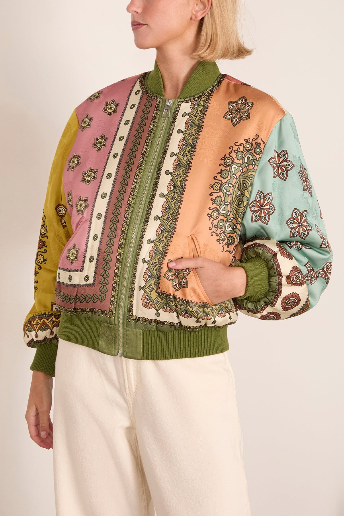 Contina Bomber Jacket in Multi - Image 3