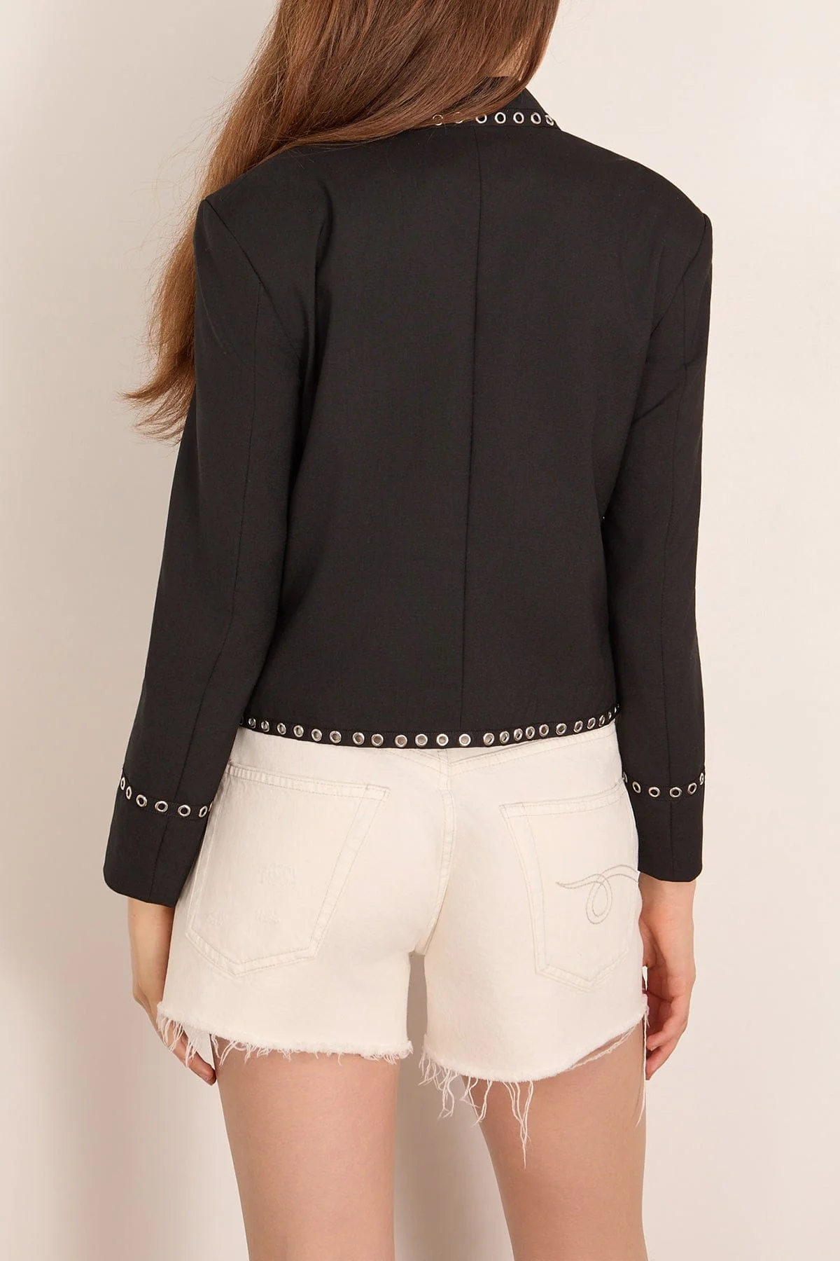 Cropped Blazer in Black - Image 4