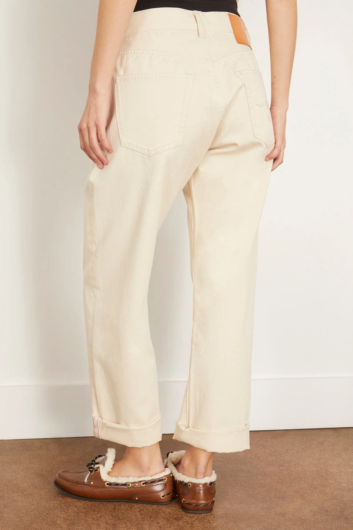 Cuffed X-BF Jean in Bone White Selvedge - Image 4