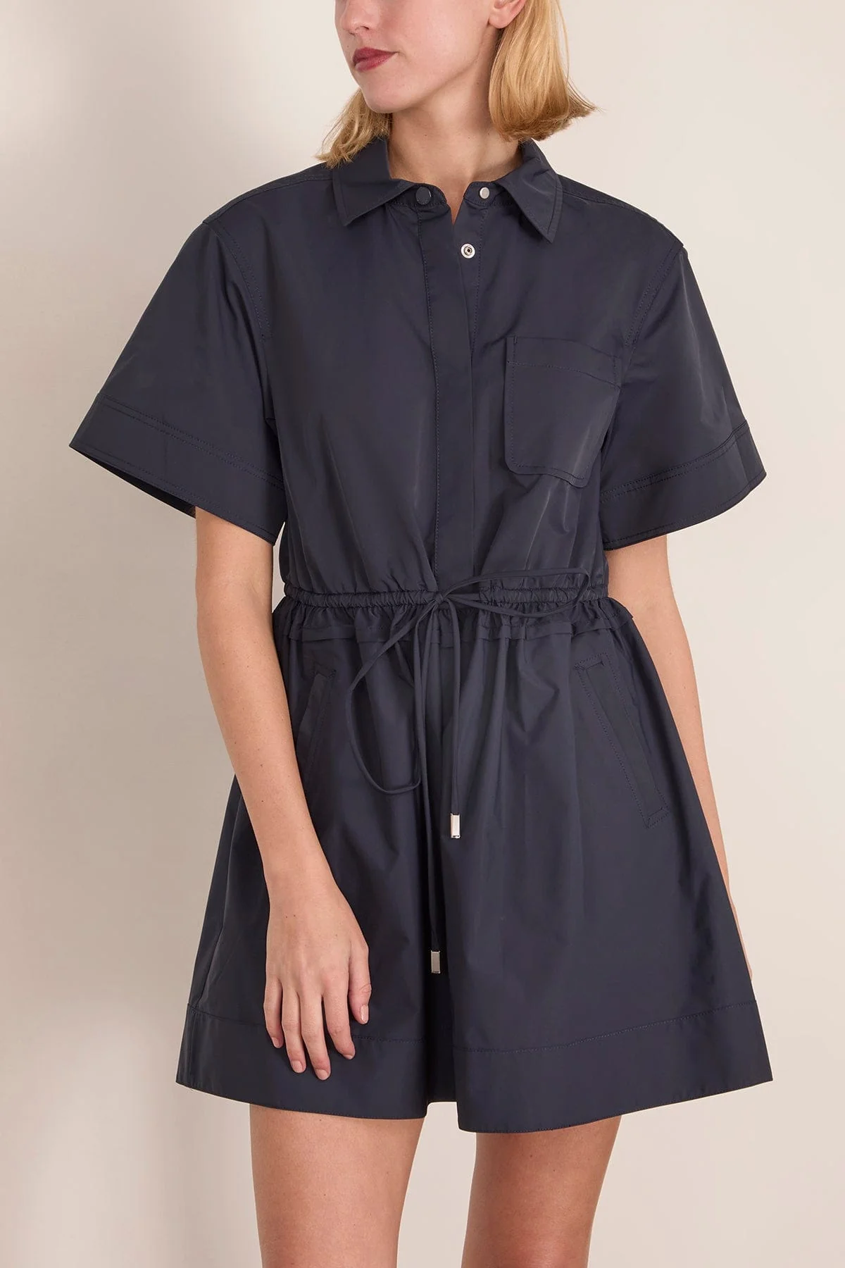Dawson Shirt Dress in Dark Midnight - Image 3