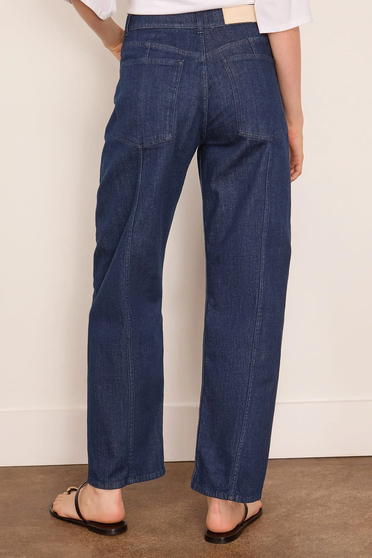 Denim Curved Pant in Rinsed - Image 4