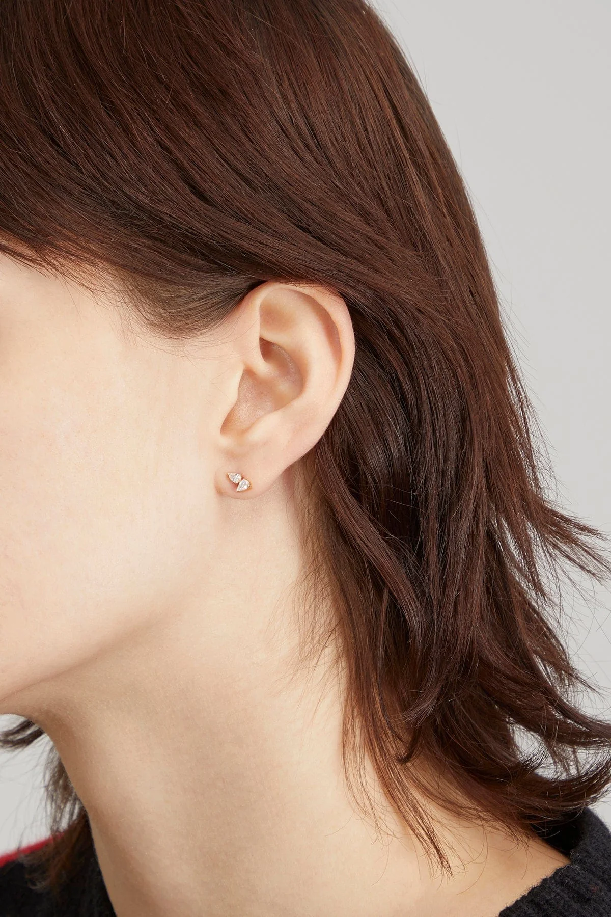 Diamond Cluster Studs in 14k Yellow Gold - Image 2