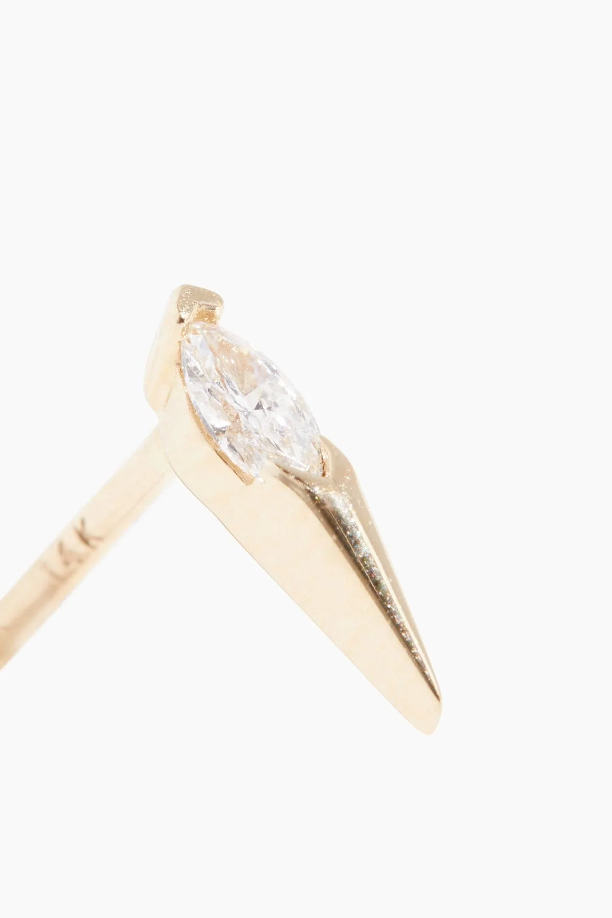 Diamond Dagger Single Stud in 14k Yellow Gold - Image 3