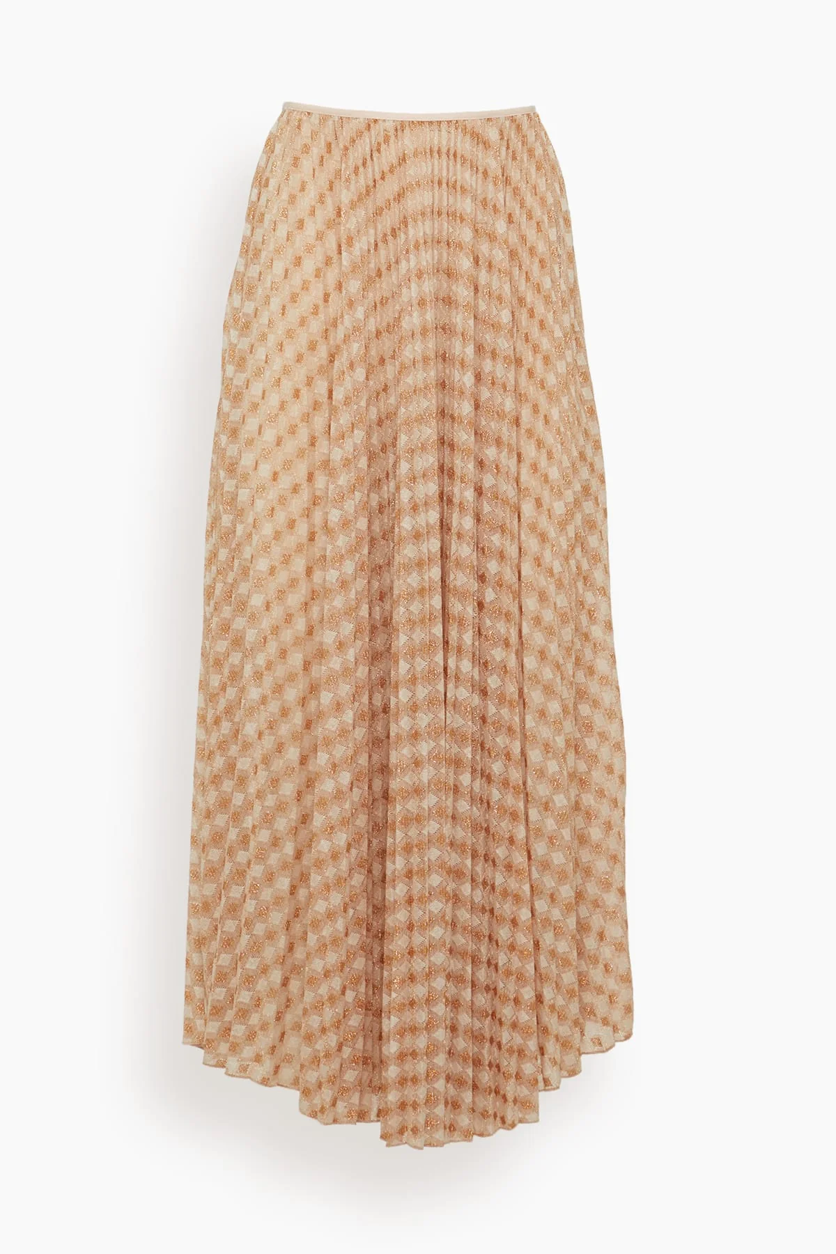 Diamond Jersey Plisse Skirt in Alba