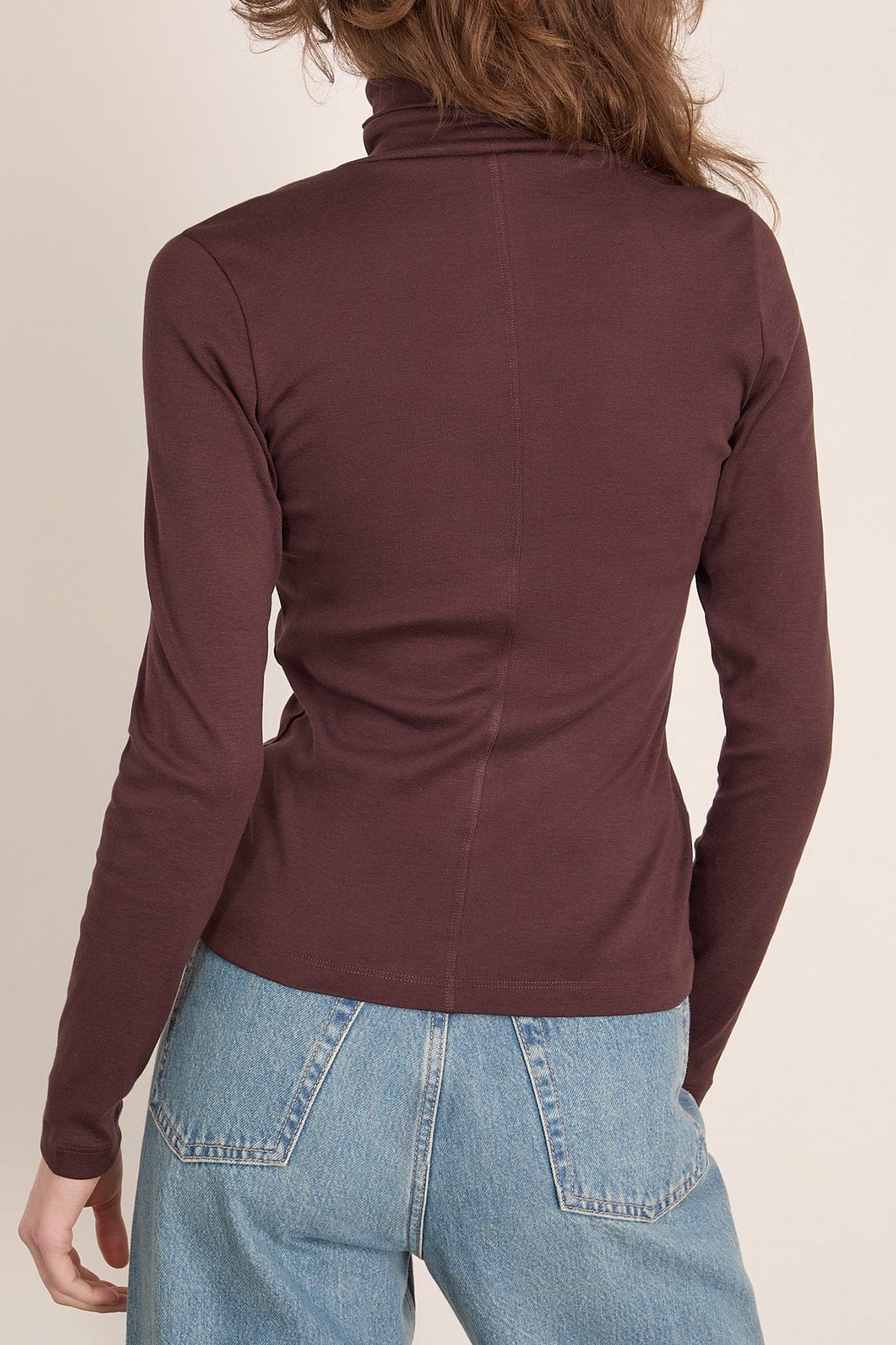 Dinah Turtleneck in Choco Plum - Image 4