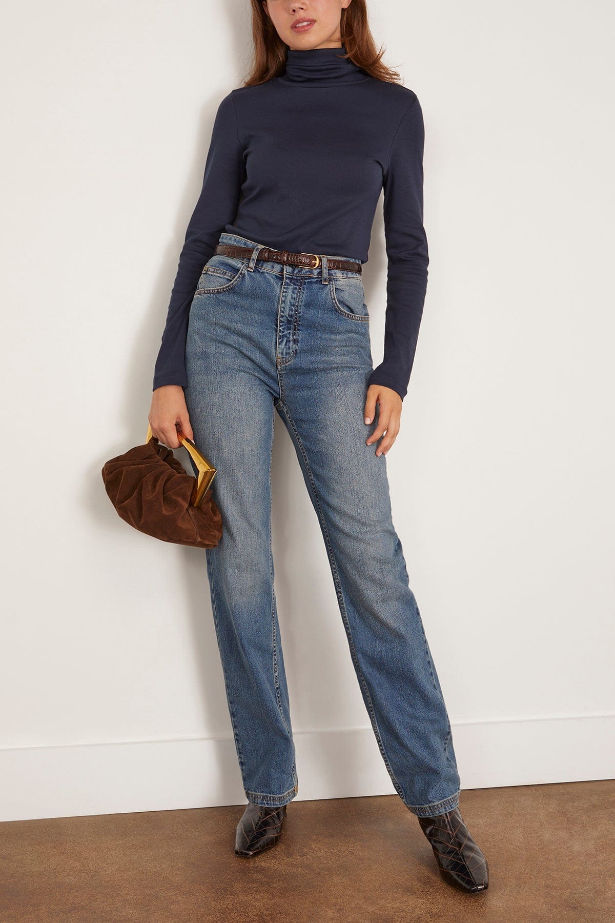 Dinah Turtleneck in Navy - Image 2