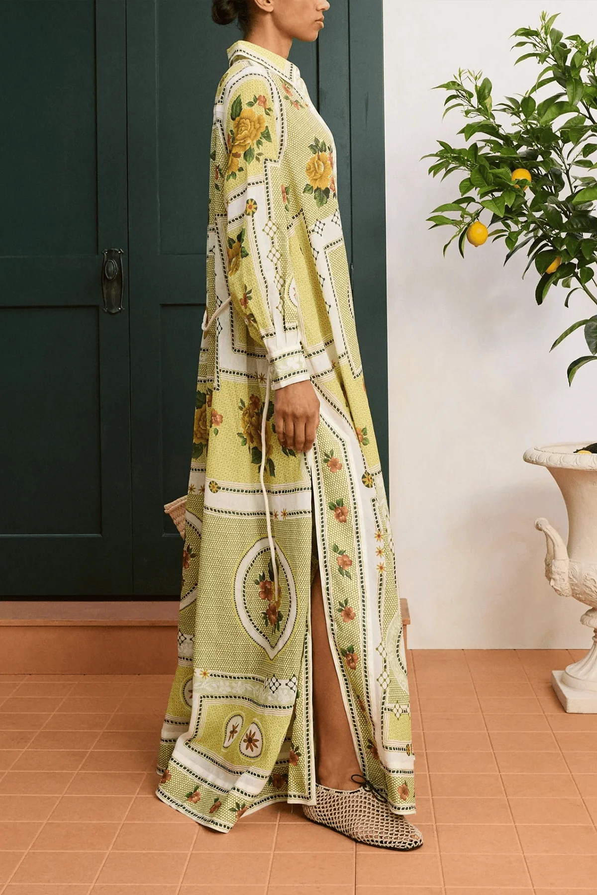 Dixie Shirtdress in Citrus - Image 3