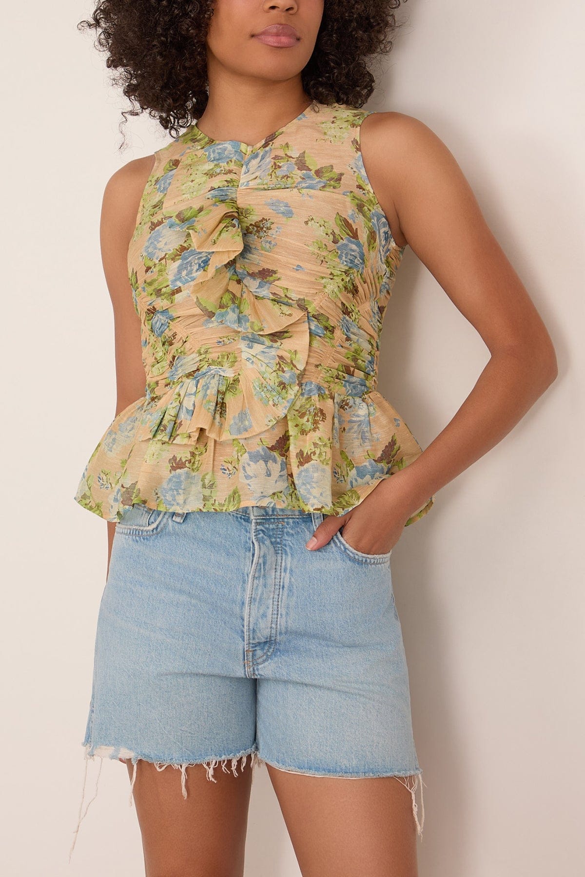 Doering Top in Garden Rose Peri - Image 3