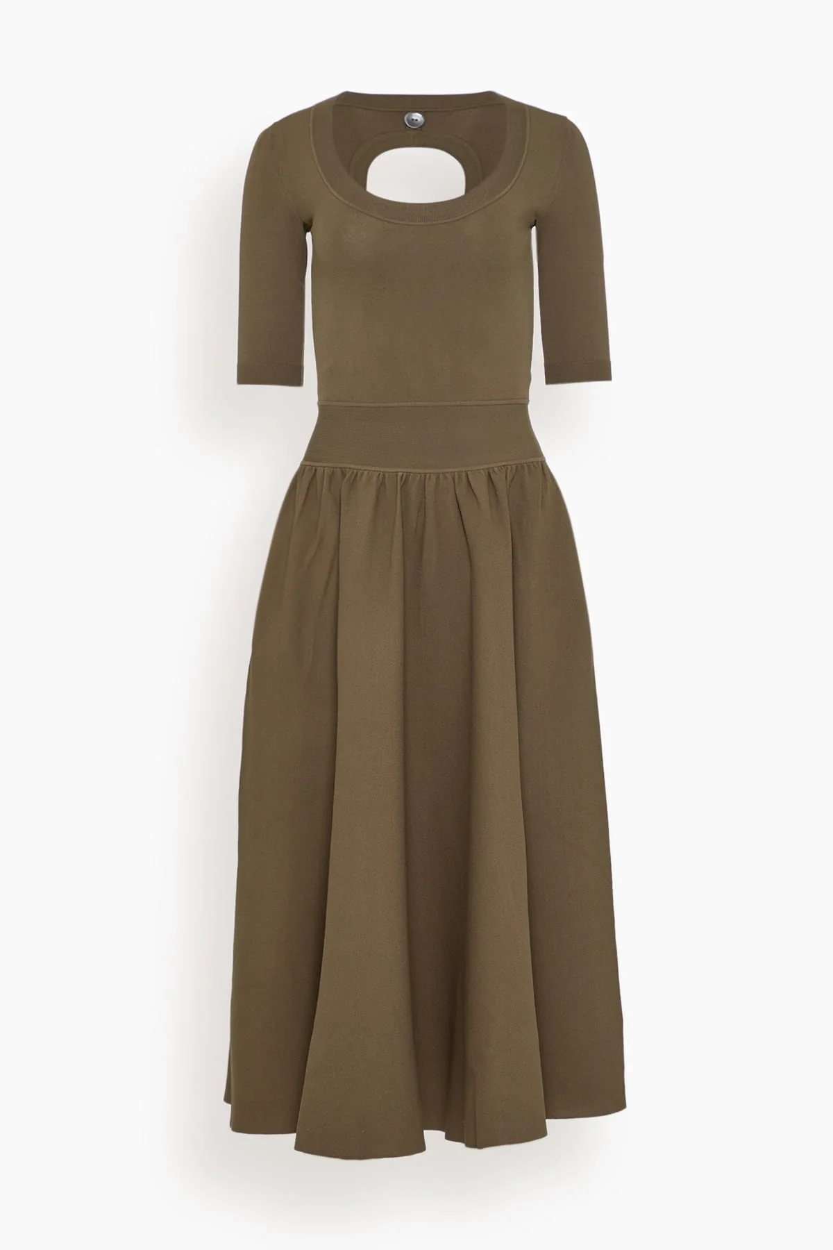 Double Keyhole Dress in Taupe