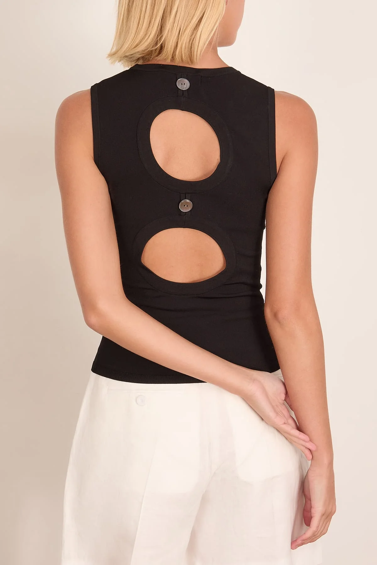 Double Keyhole Top in Black - Image 4