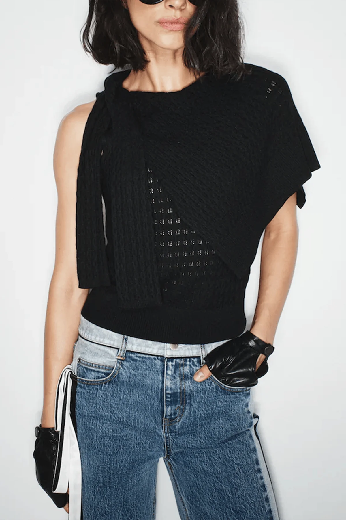 Dove Knit Top in Black - Image 3