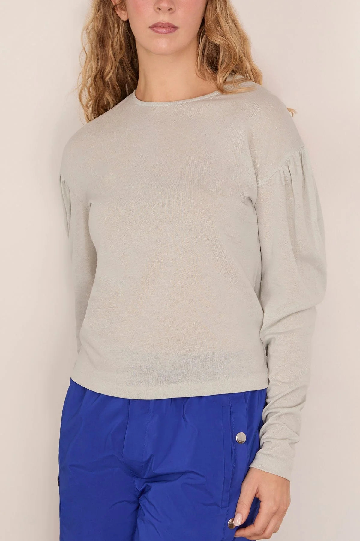 Dropped Shoulder Top in Stone Blue - Image 3
