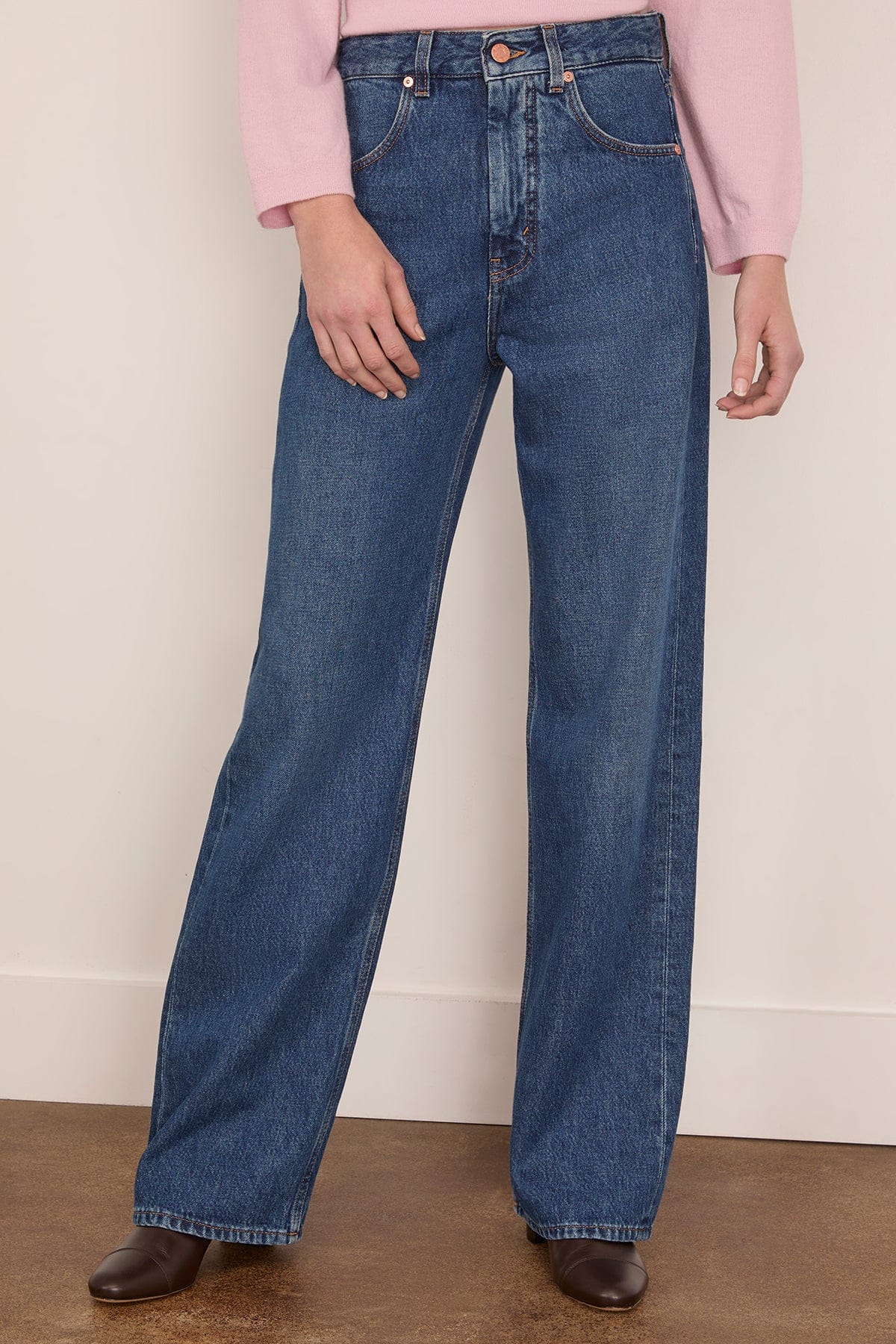 Ease Organic Cotton Denim Jean in Mid Blue - Image 3