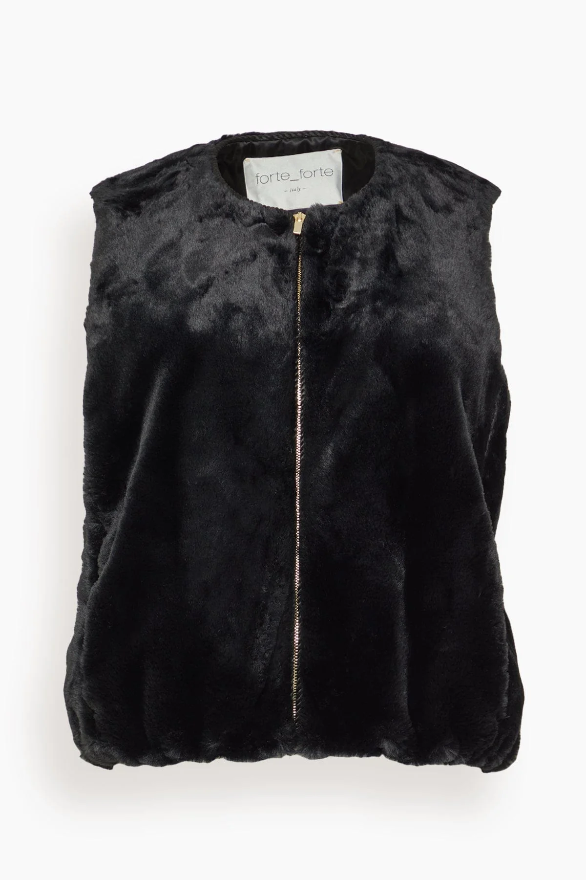 Eco Fur Vest in Noir