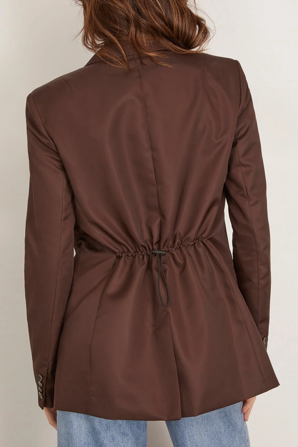 Eco Nylon Max Blazer in Brown - Image 4