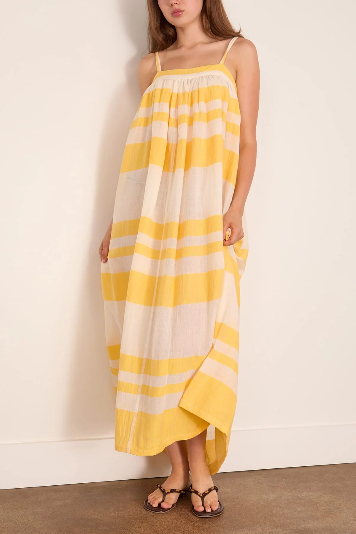 Eda Slip Dress in Mezimuri Yellow - Image 3