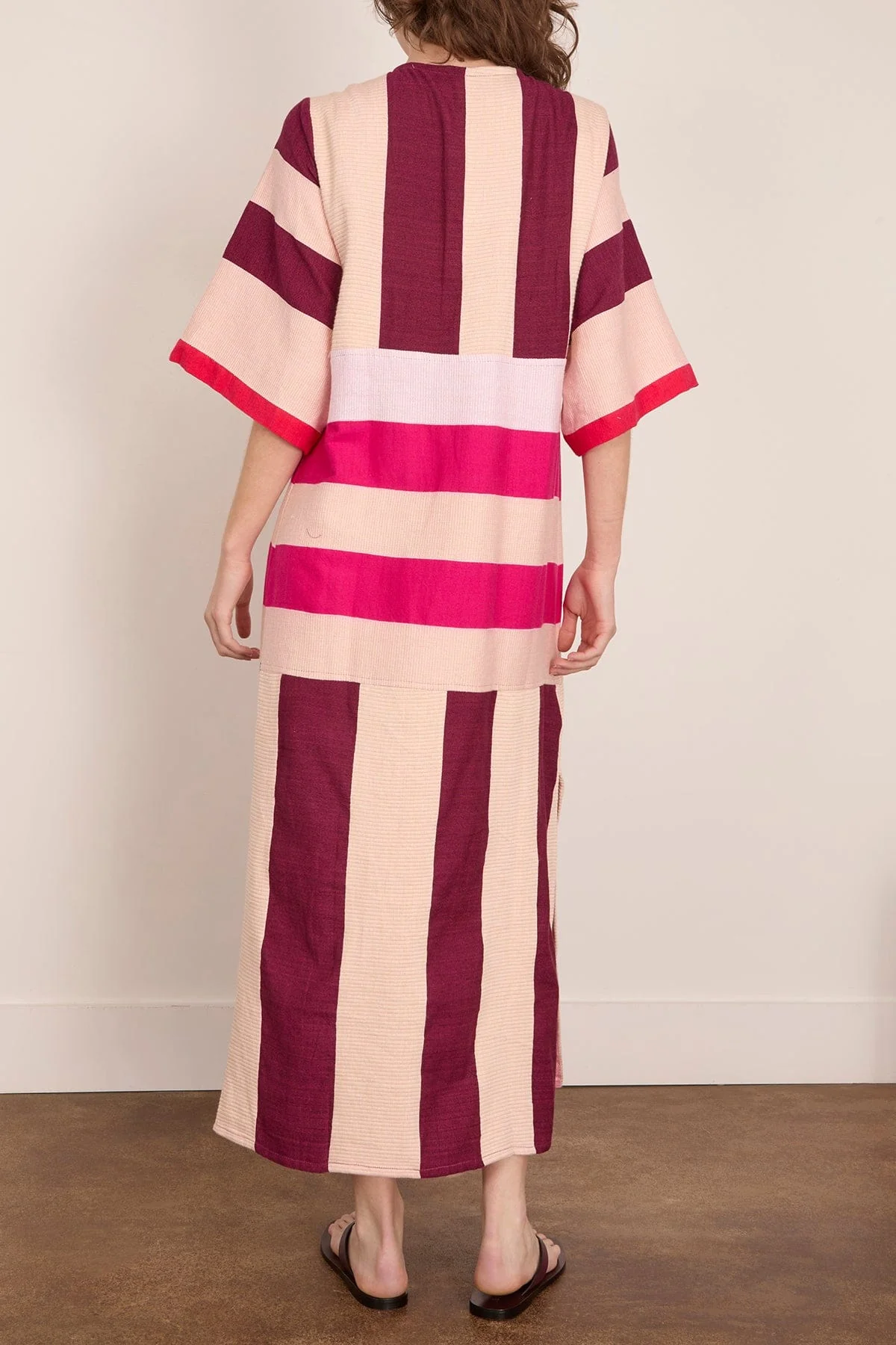 Edna V-Neck Dress in Betami Cherry - Image 4