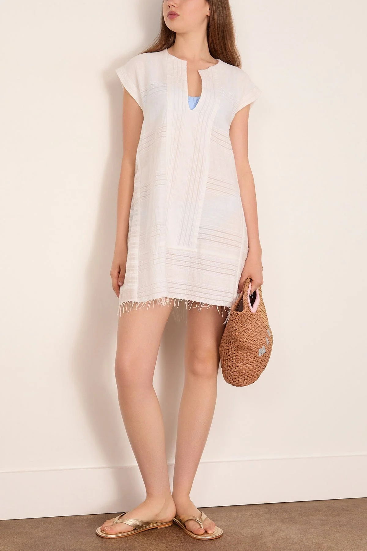 Elina Caftan in Abira White - Image 2