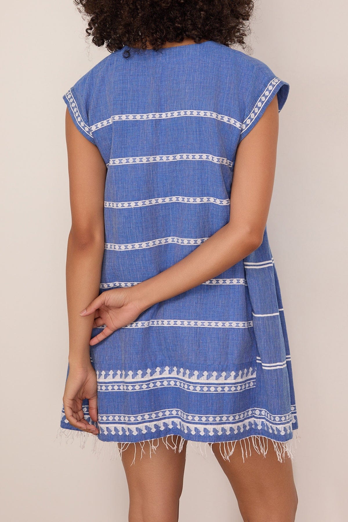 Elina Caftan in Tebibi Blue - Image 4