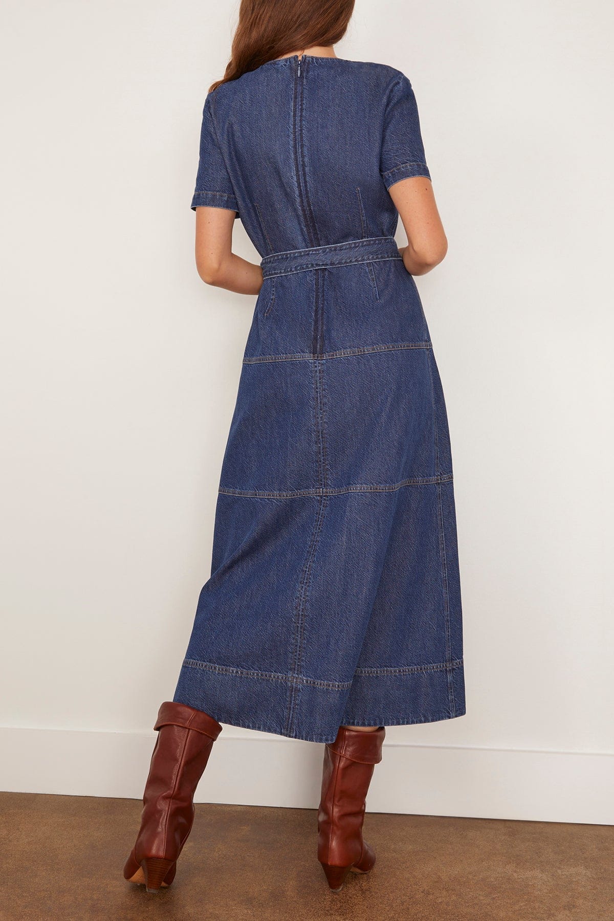 Ella Dress in Classic Indigo Blue - Image 4