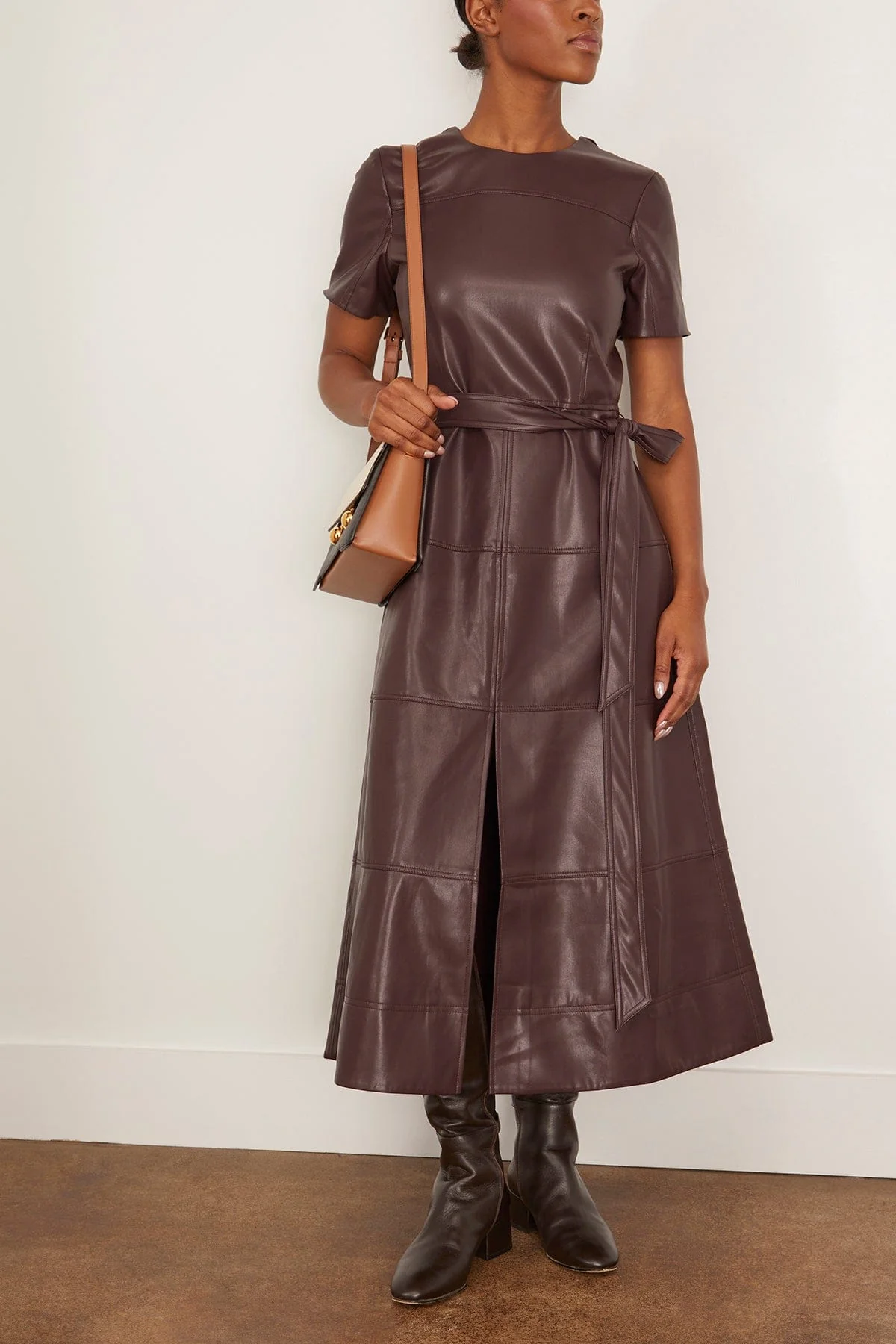 Ella Dress in Oxblood - Image 2
