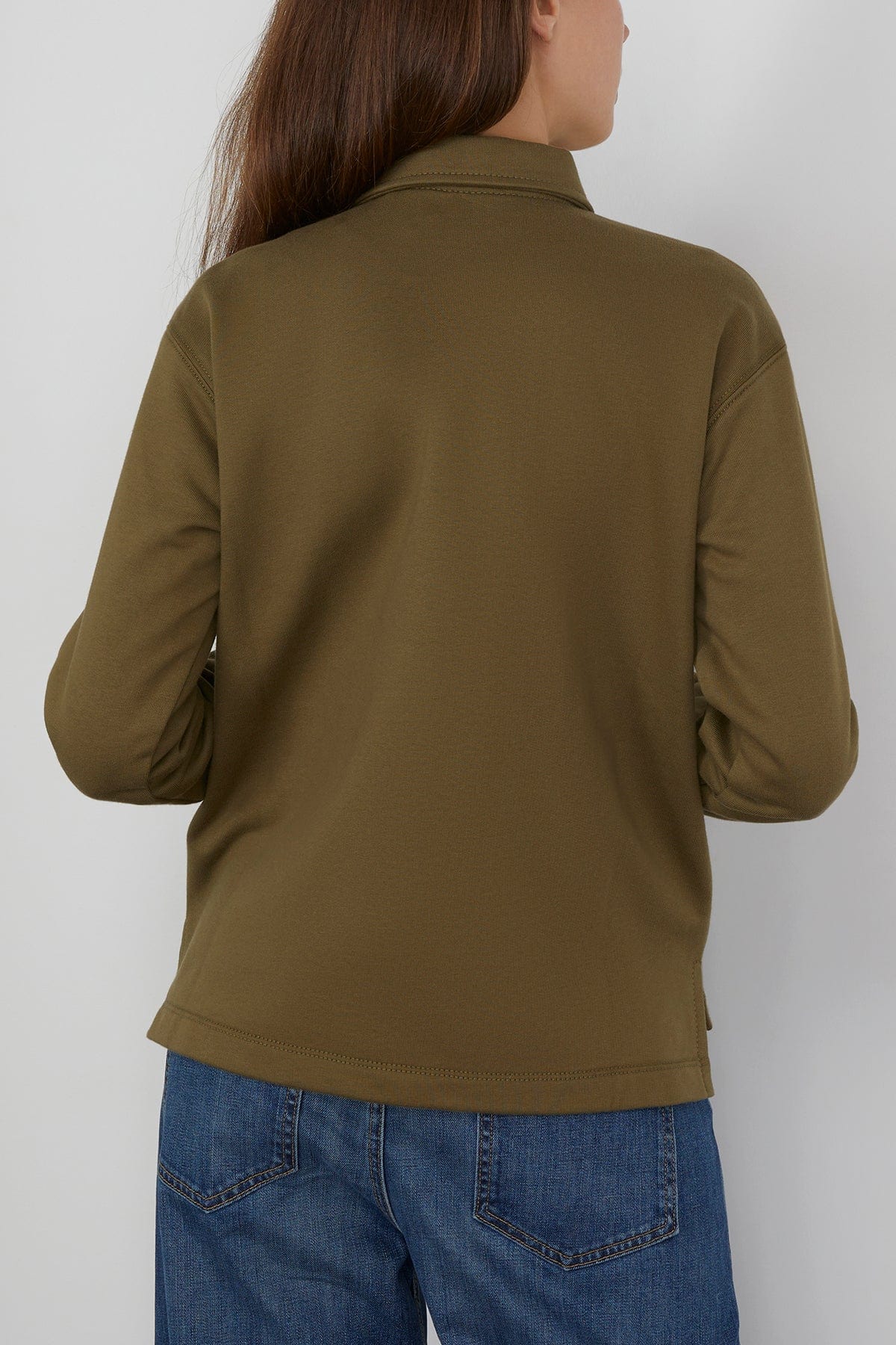 Elliot Polo Pullover in Olive - Image 4