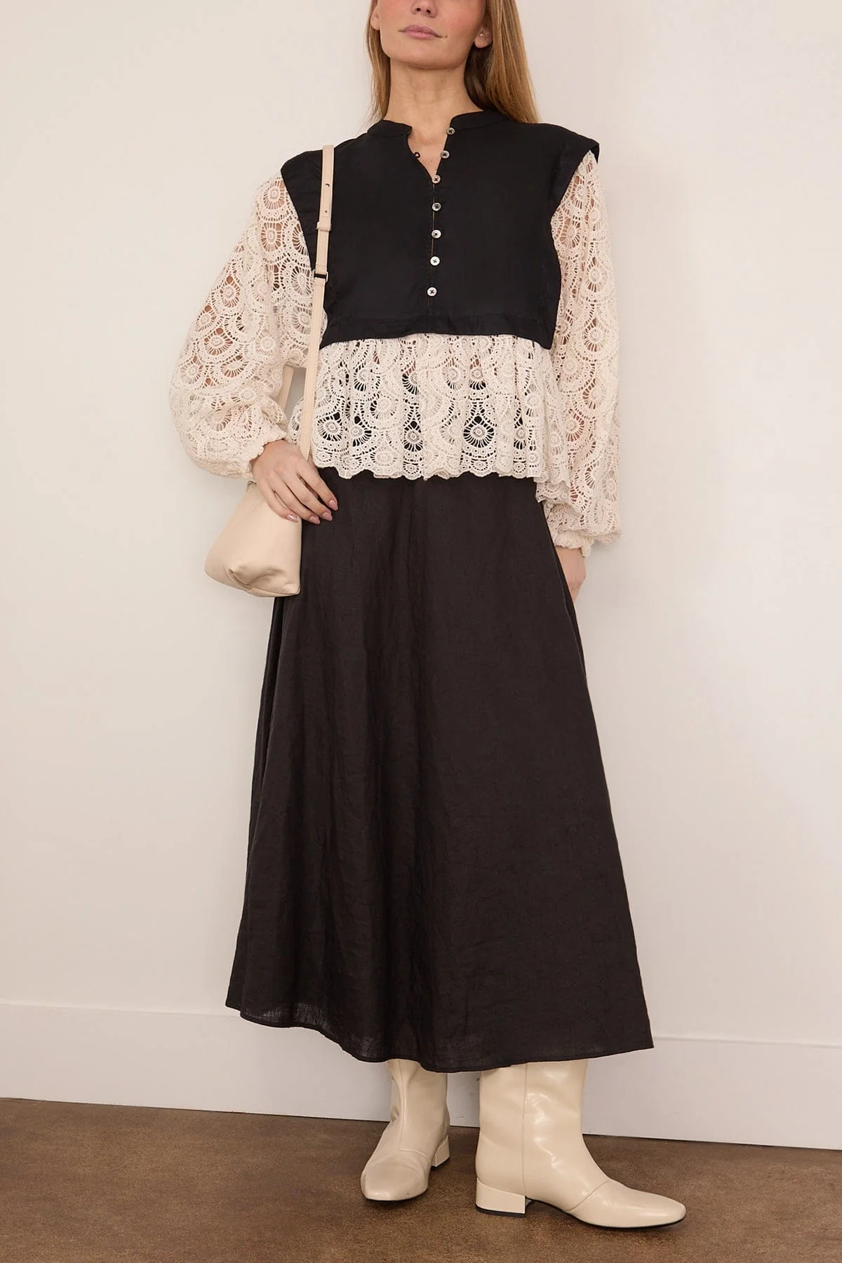 Ellison Solid Long Sleeve Top in Black - Image 2