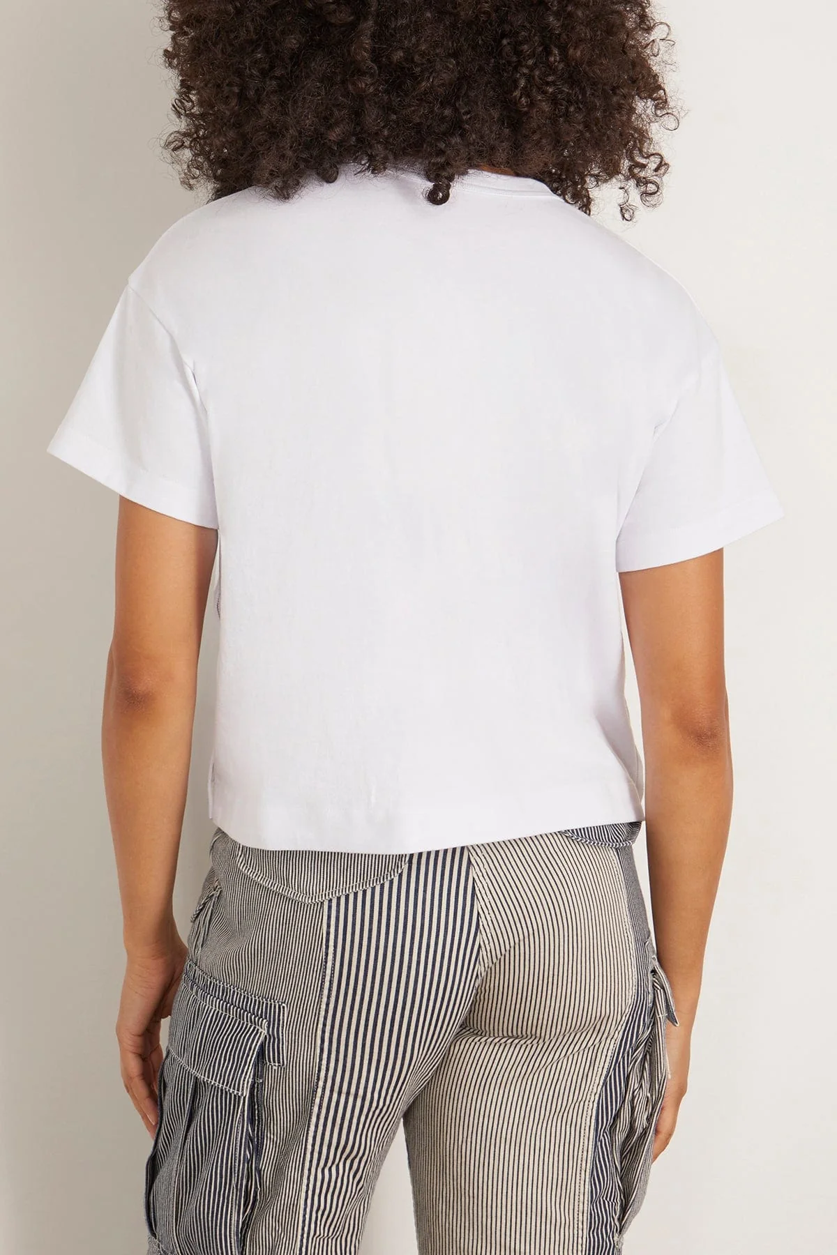 Emblem Cotton Jersey T-Shirt in White - Image 7