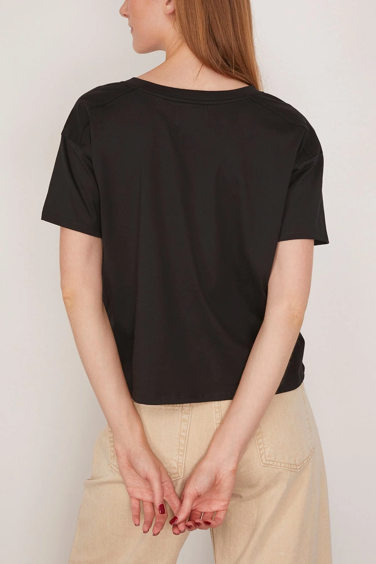 Faaa V-Neck T-Shirt in Black - Image 4