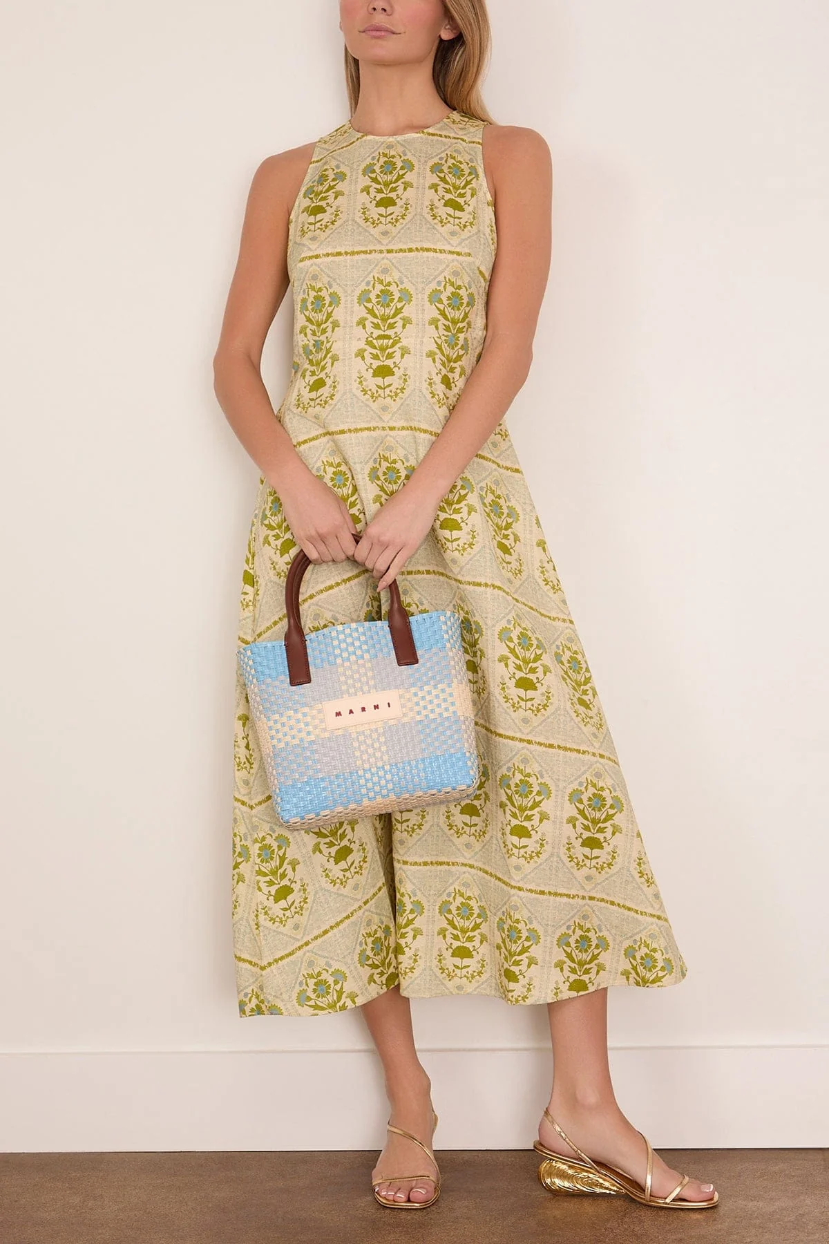 Faith Dress in Green Trellis - Image 2