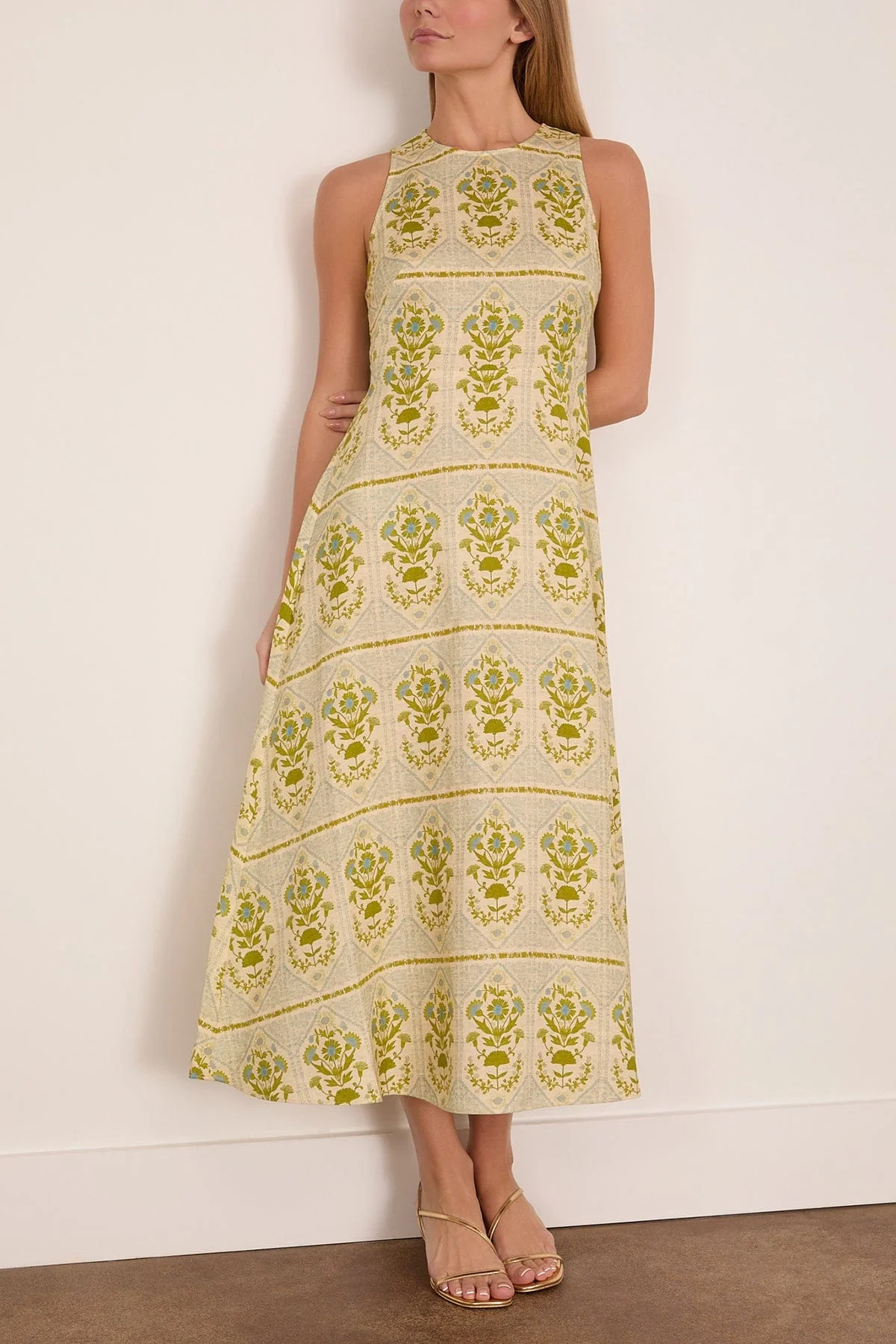 Faith Dress in Green Trellis - Image 3
