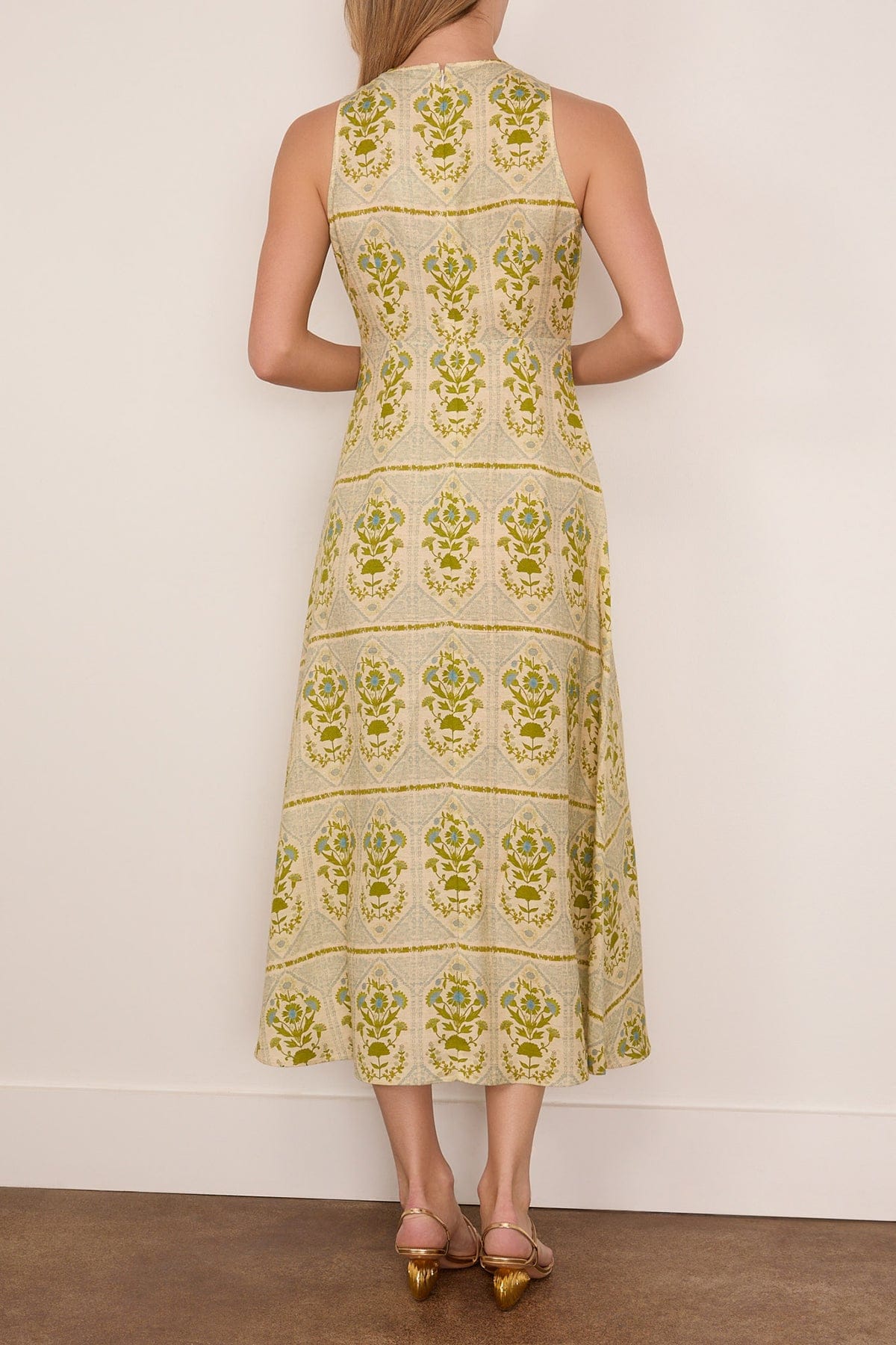 Faith Dress in Green Trellis - Image 4