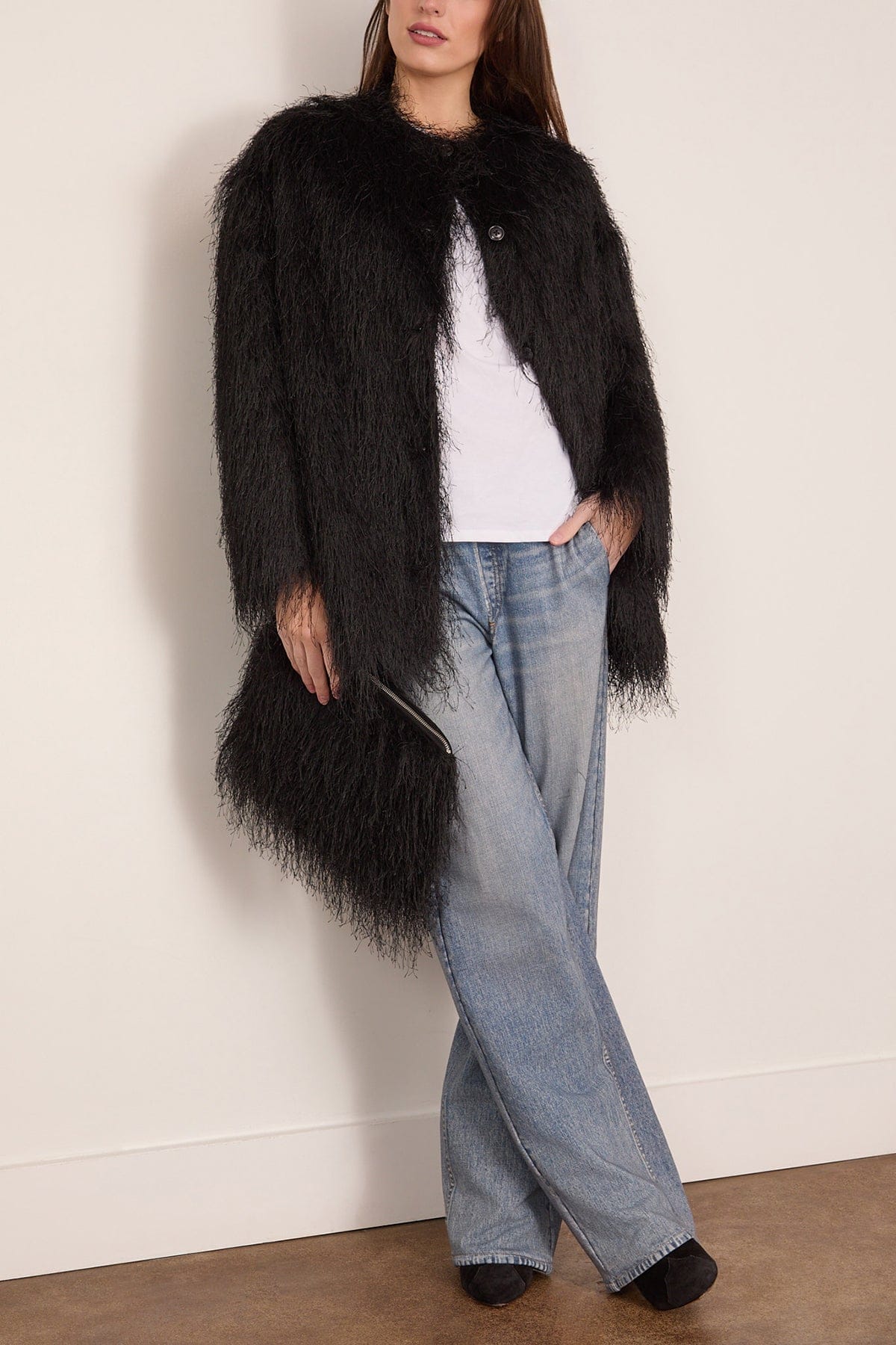 Filipo Oval-Shaped Jacket in Black - Image 2