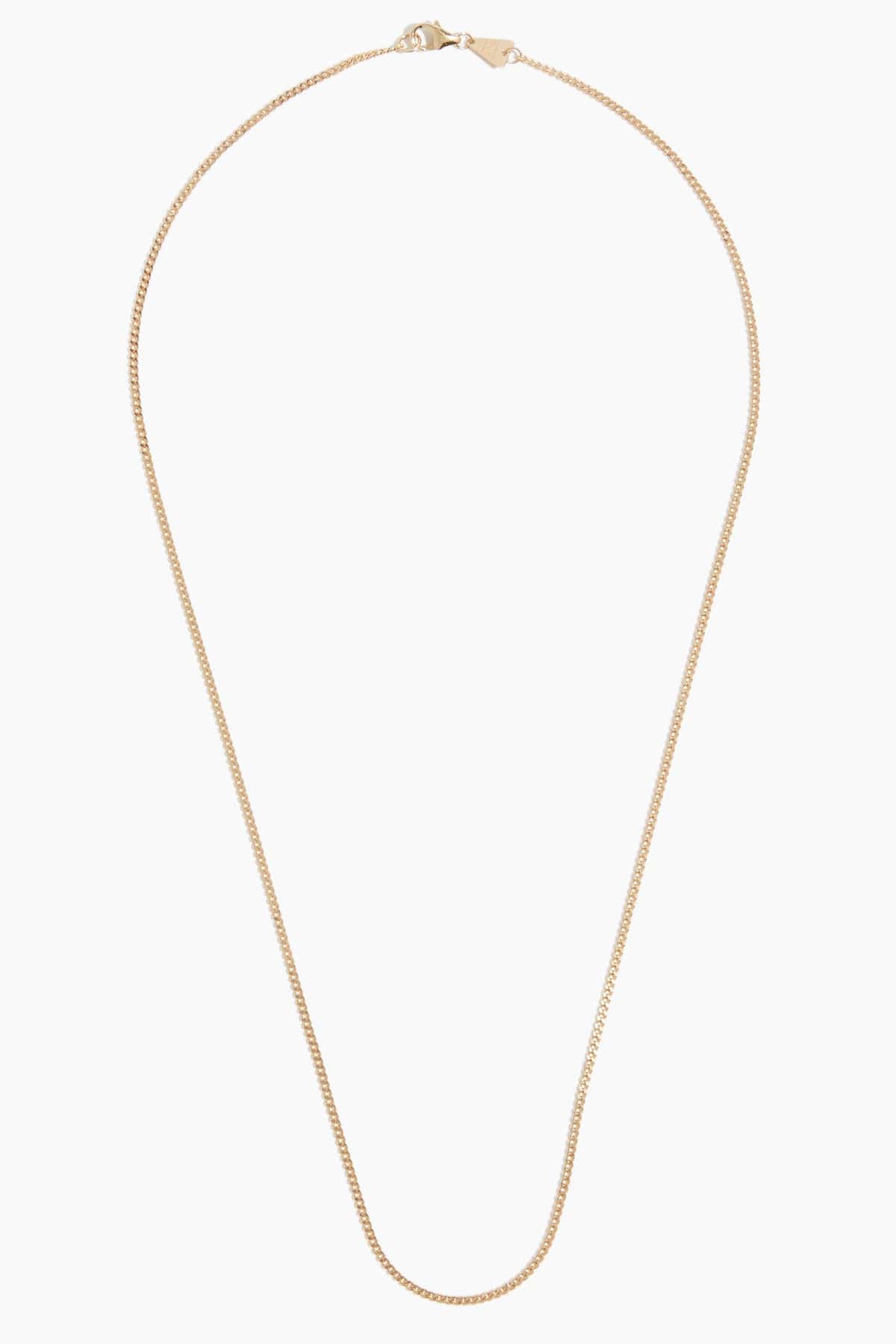 16" Finished Small Curb Chain in 14k Yellow Gold - Image 3