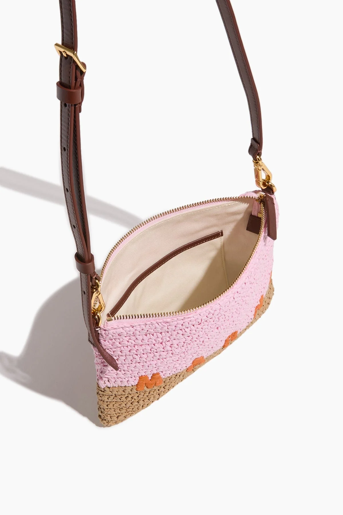 Flat Pochette Bag in Rose/Pompeii/Carrot - Image 4