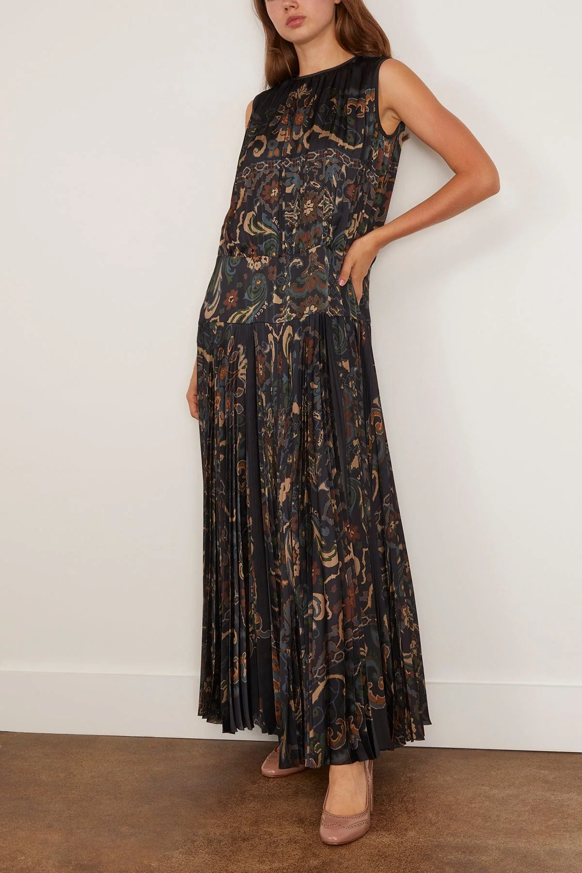 Floral Print Dress in Navy - Image 3