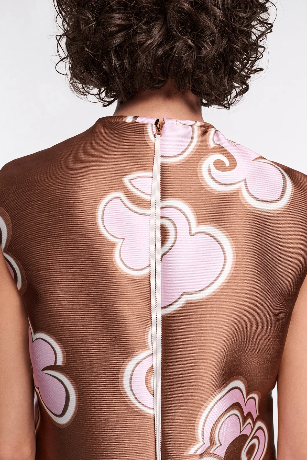 Floral Statement Dress in Caramello Rose - Image 4