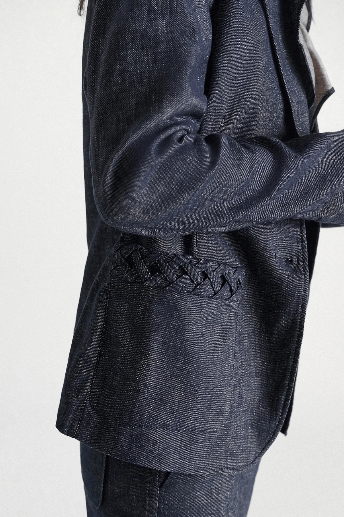 Fluid Denim Jacket in Denim Blue - Image 4