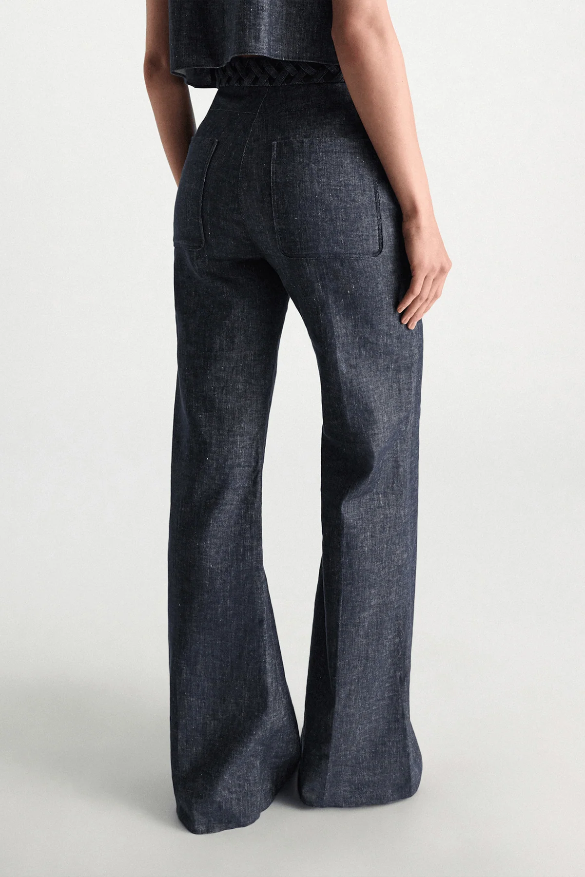 Fluid Denim Pants in Denim Blue - Image 4