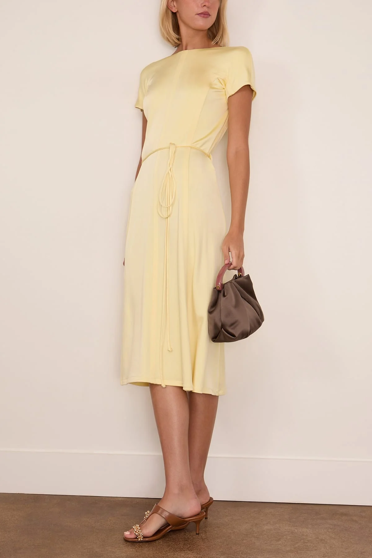 Fluid Wrap Dress in Honeysuckle - Image 2