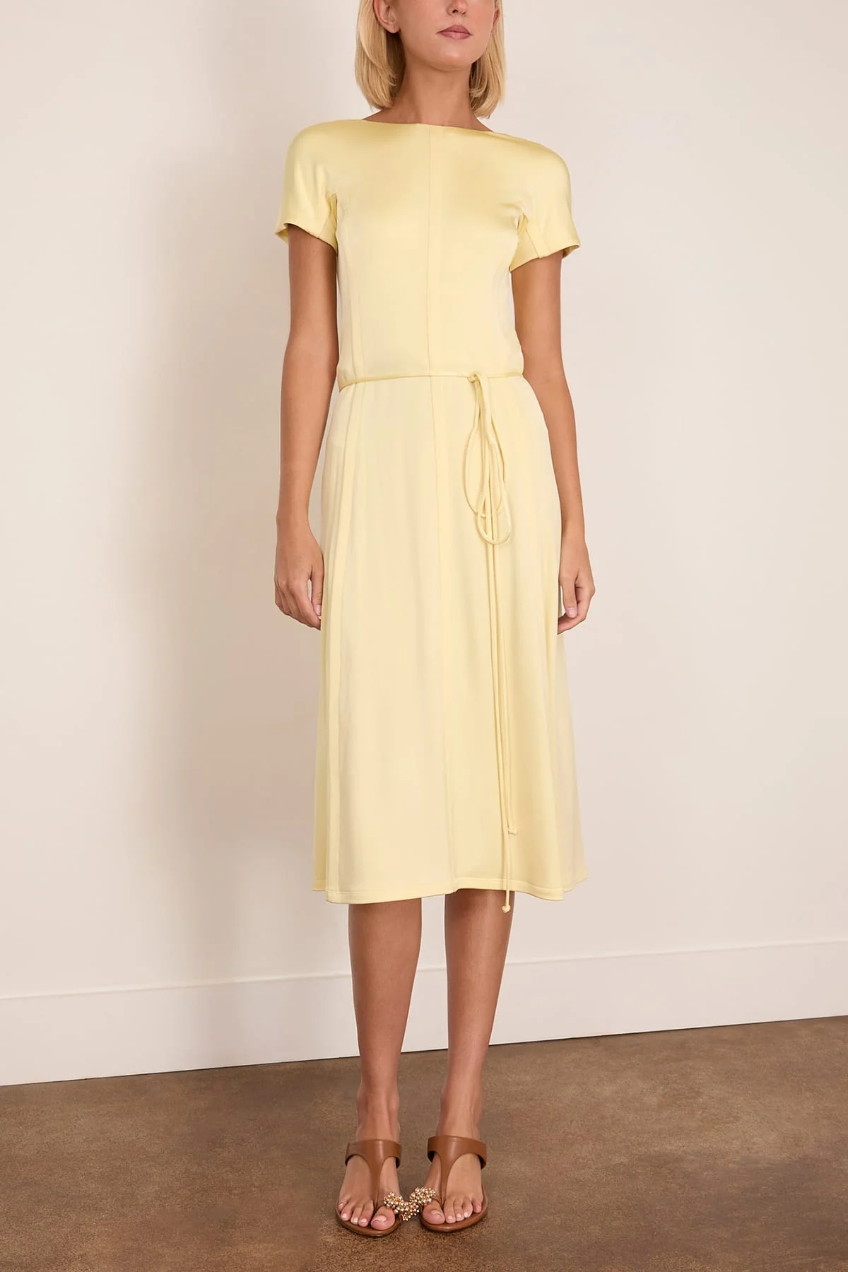 Fluid Wrap Dress in Honeysuckle - Image 3