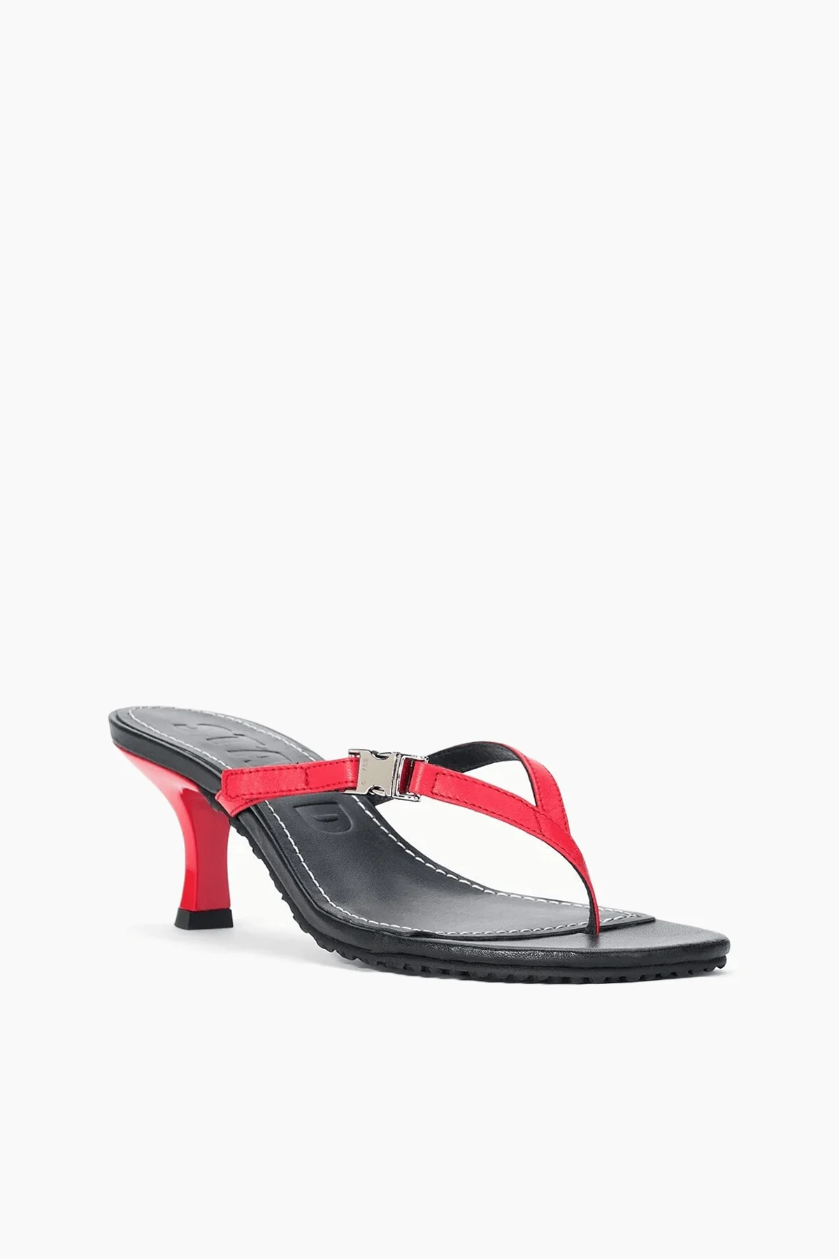 Flynn Kitten Heel in Black Red Rose - Image 3