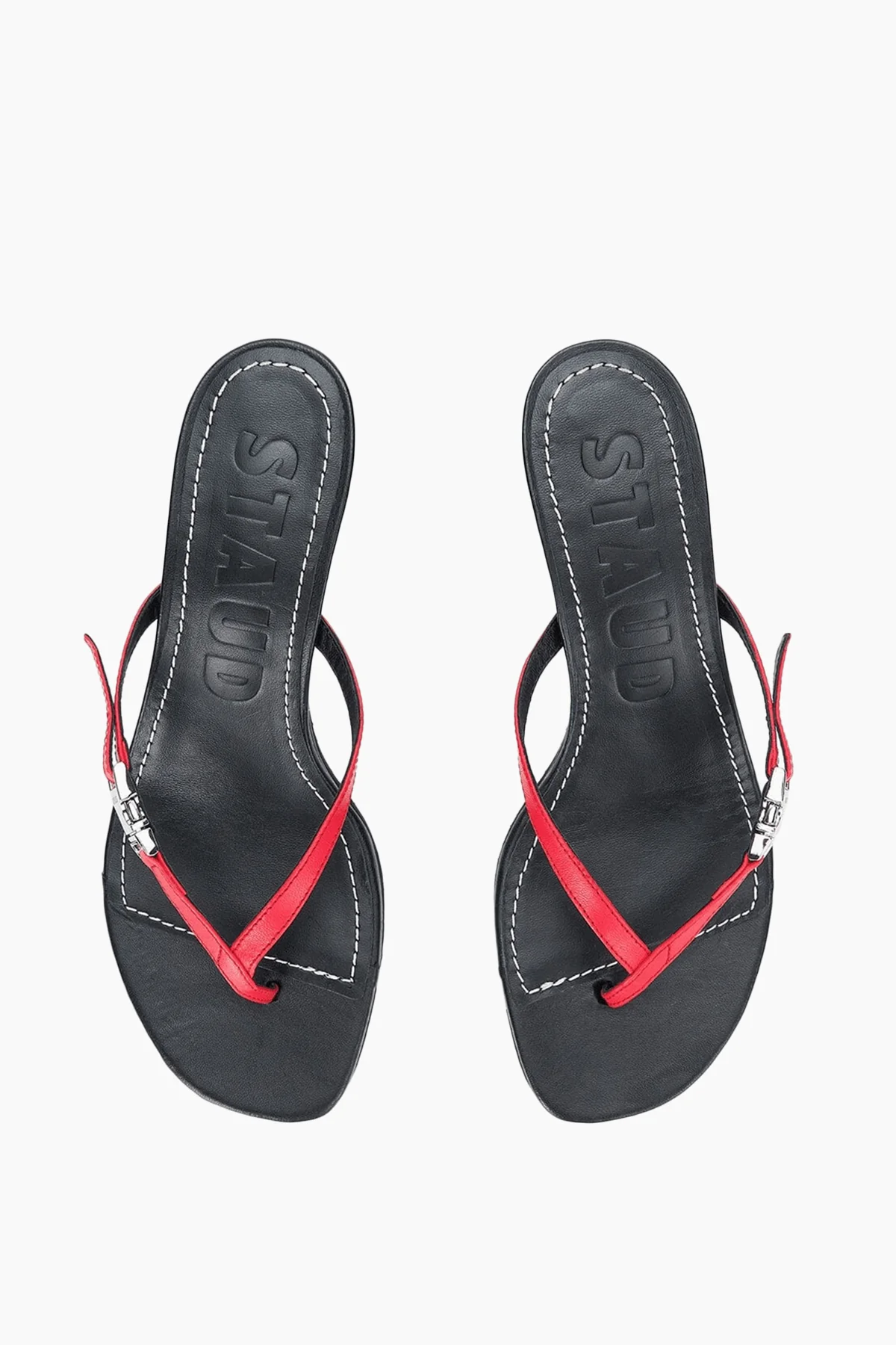 Flynn Kitten Heel in Black Red Rose - Image 4