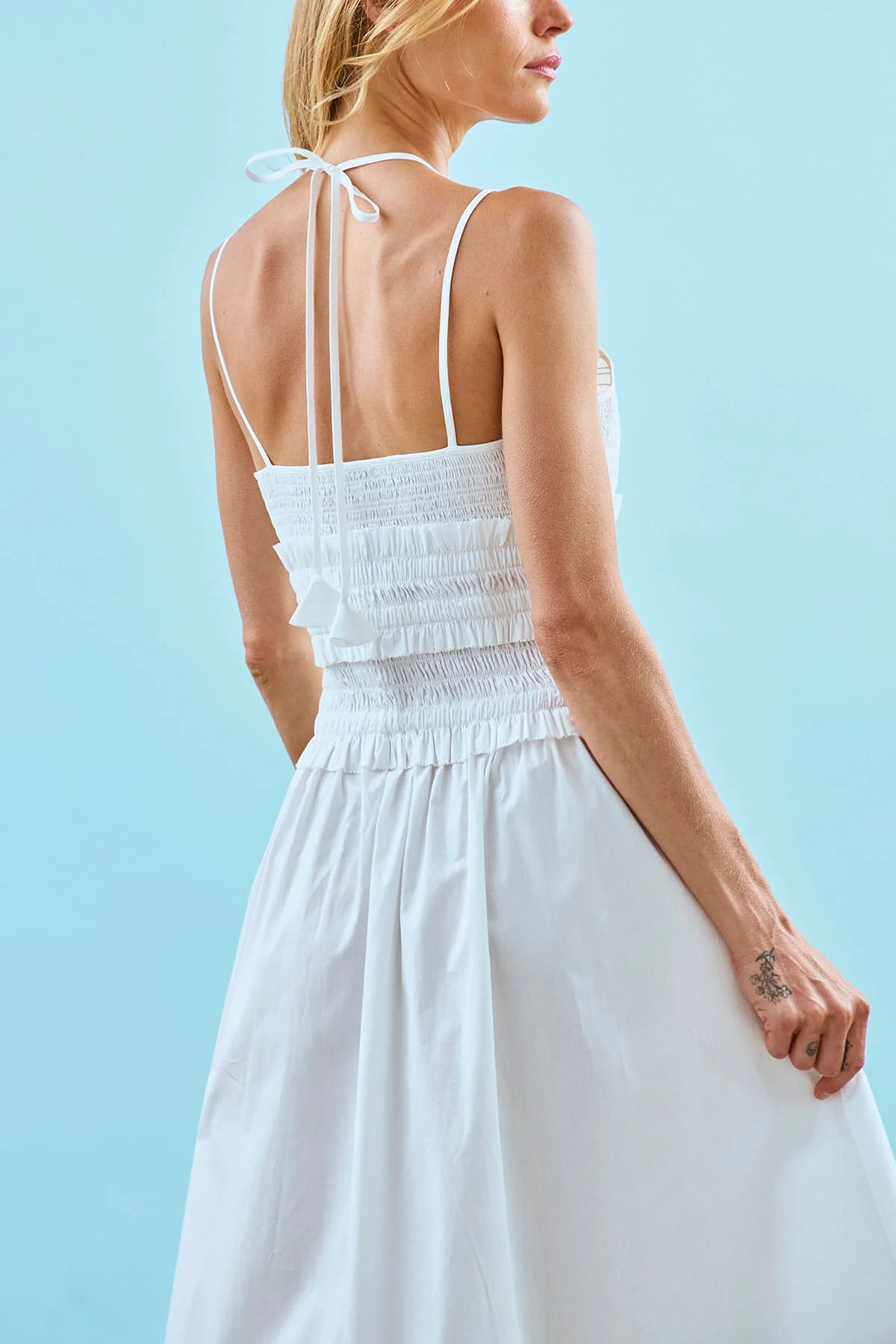 Francie Dress in White - Image 3
