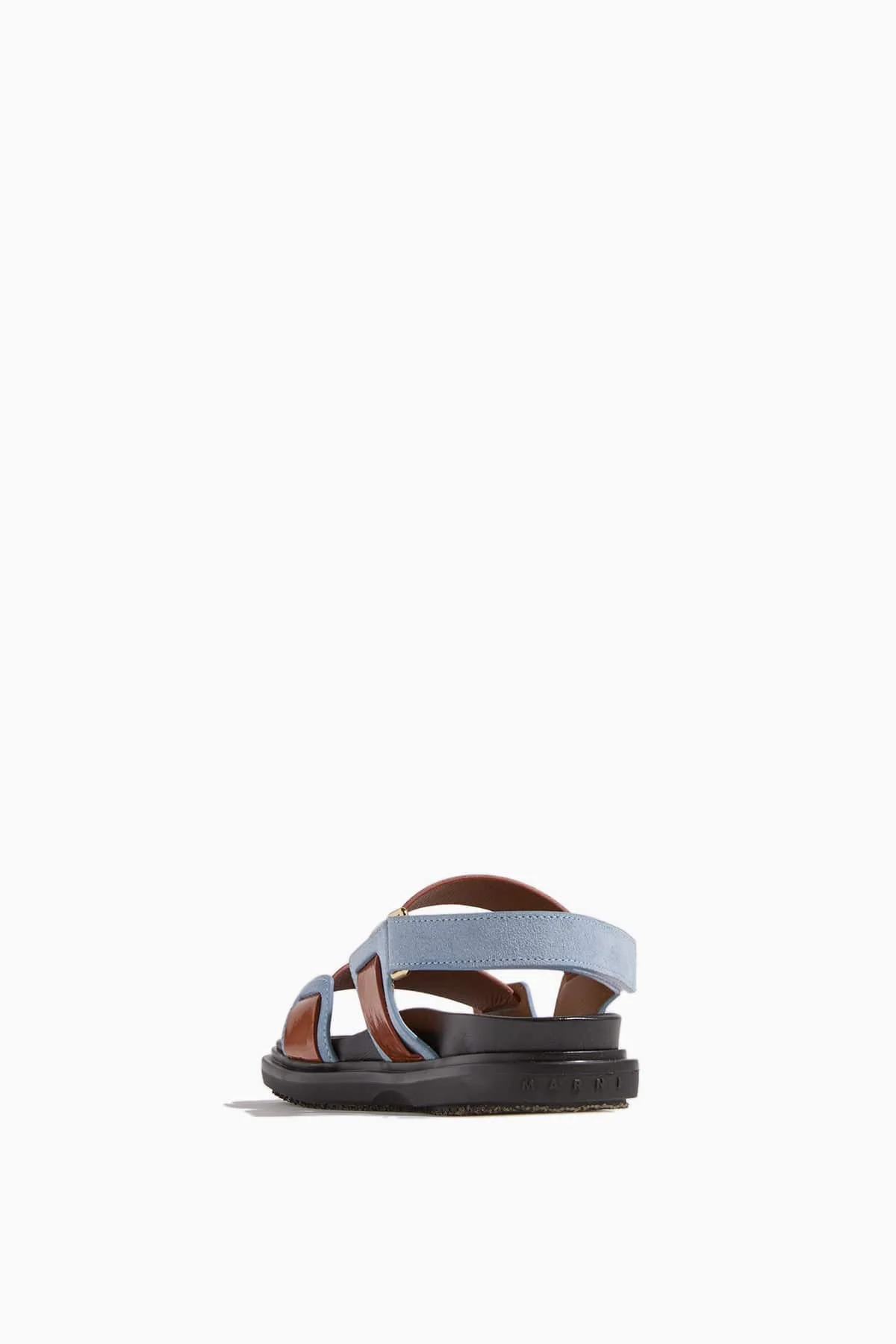 Fussbett Double Strap Sandal in Honey/Light Blue - Image 3