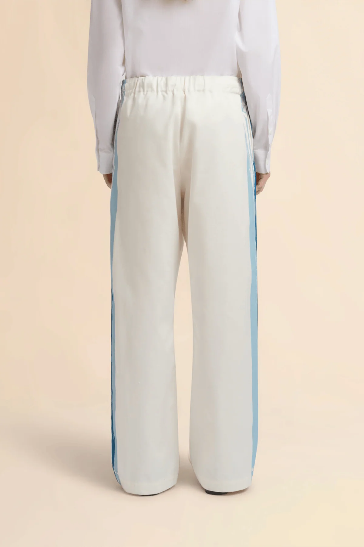 Gabardine Track Pants in Lily White - Image 4