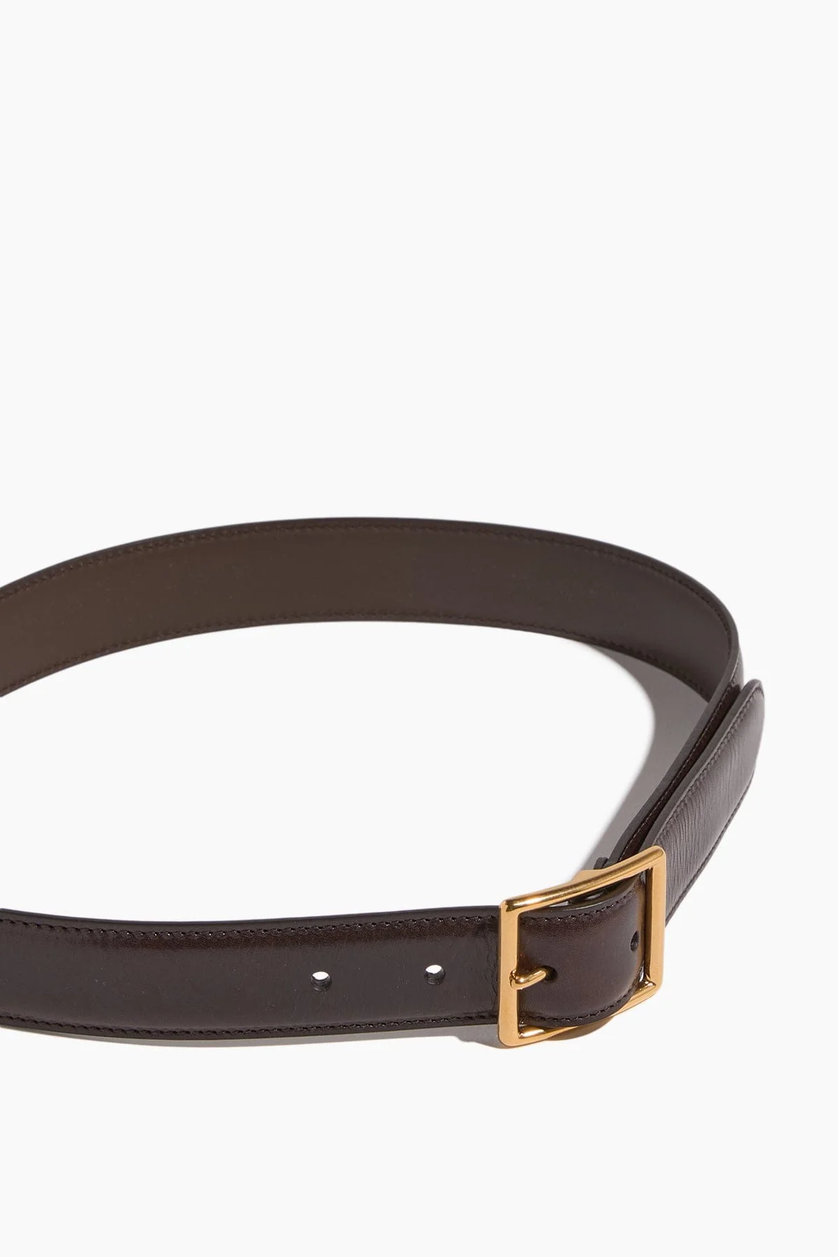 Gabriele Belt in Espresso with Antique Gold - Image 3